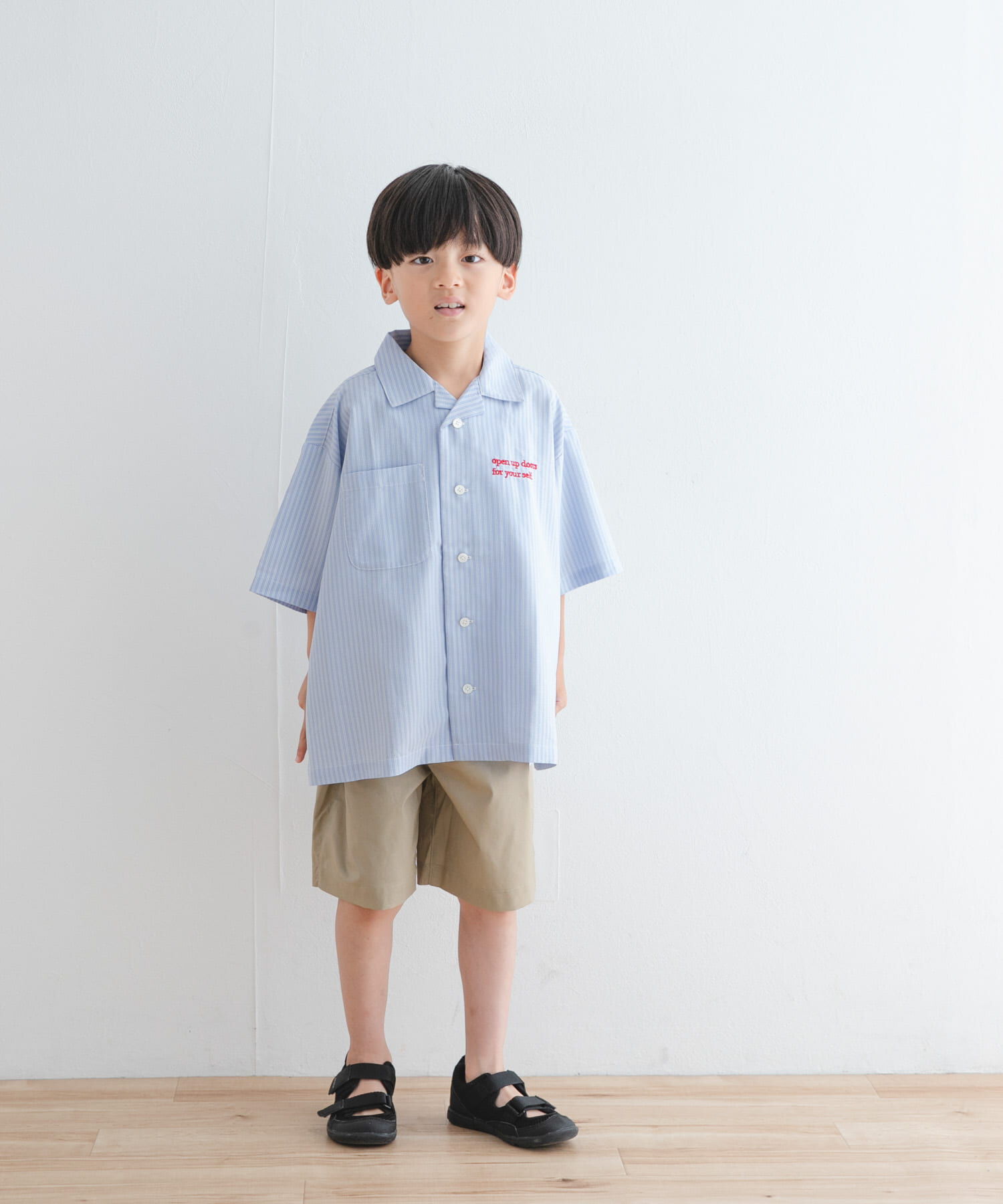 URBAN RESEARCH DOORS「『WEB/一部店舗限定サイズ』ロゴ刺繍ストライプシャツ(KIDS)」|その他|