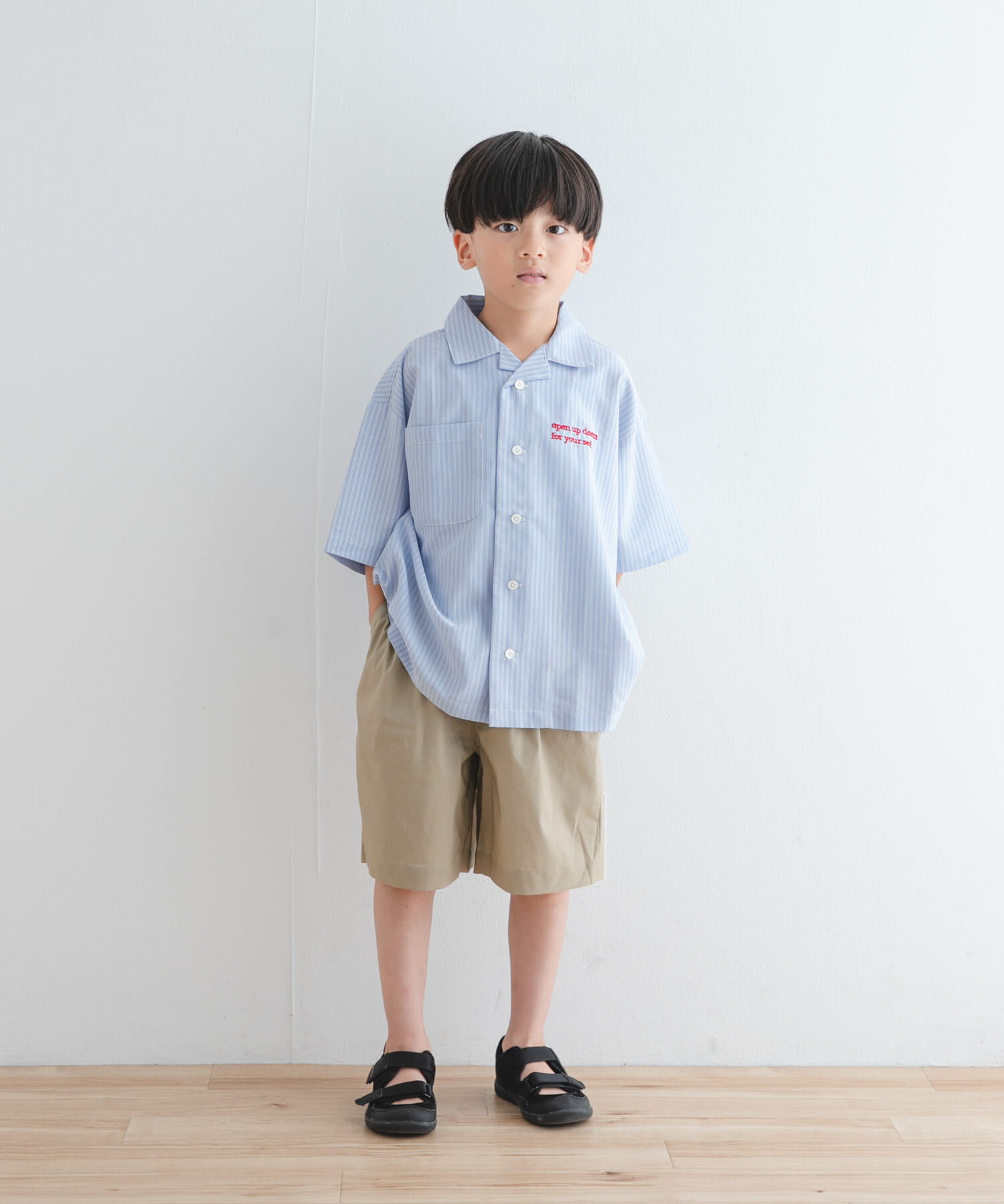 URBAN RESEARCH DOORS「『WEB/一部店舗限定サイズ』ロゴ刺繍ストライプシャツ(KIDS)」|その他|