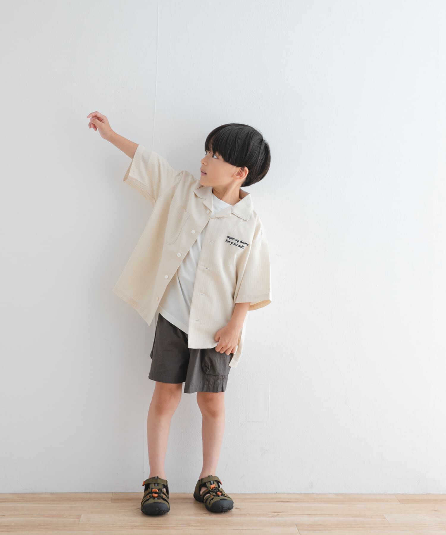 URBAN RESEARCH DOORS「『WEB/一部店舗限定サイズ』ロゴ刺繍ストライプシャツ(KIDS)」|その他|