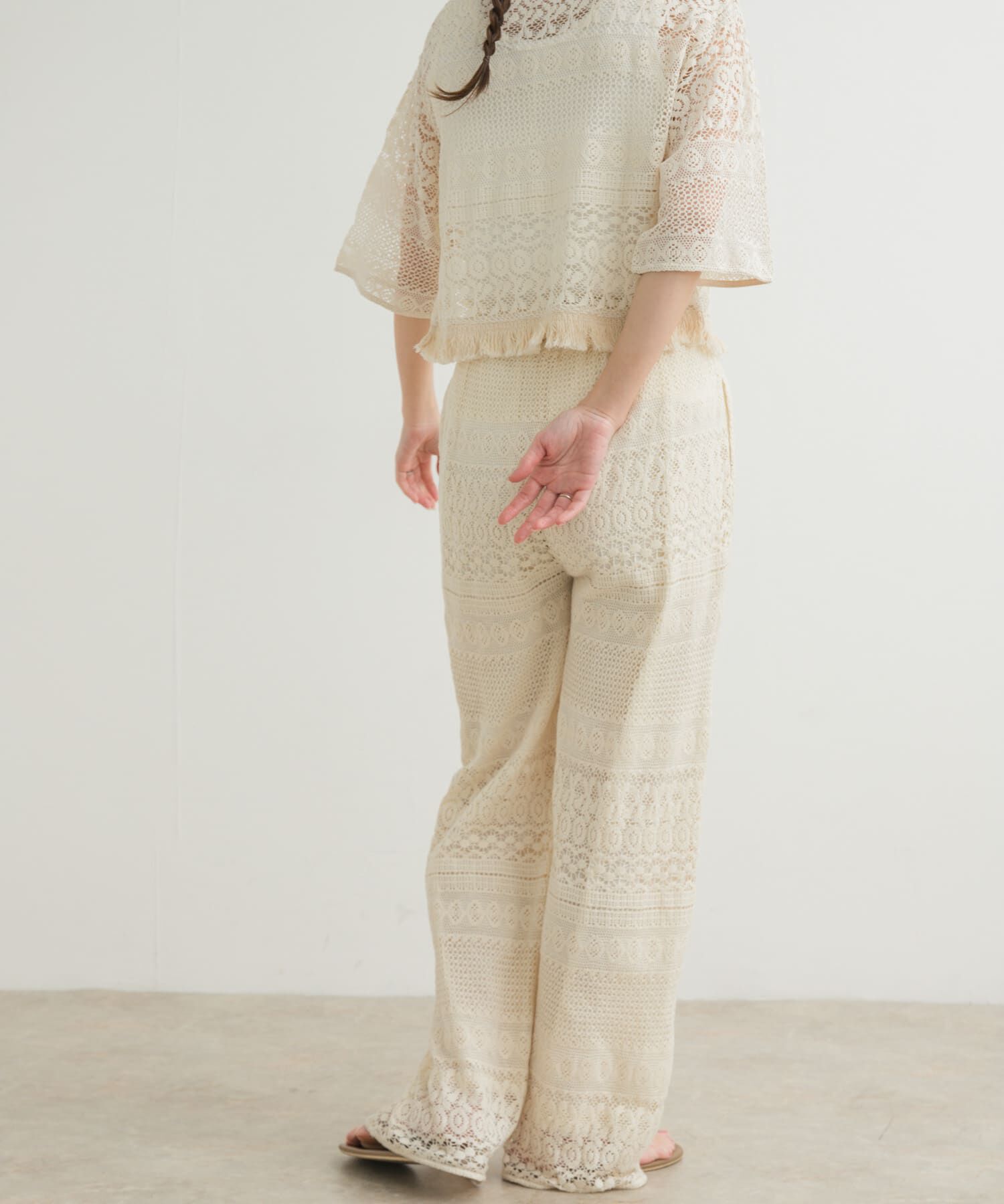 URBAN RESEARCH DOORS「『別注』olu&rsquo;ment&times;DOORS　かぎ編みレースパンツ」|その他|