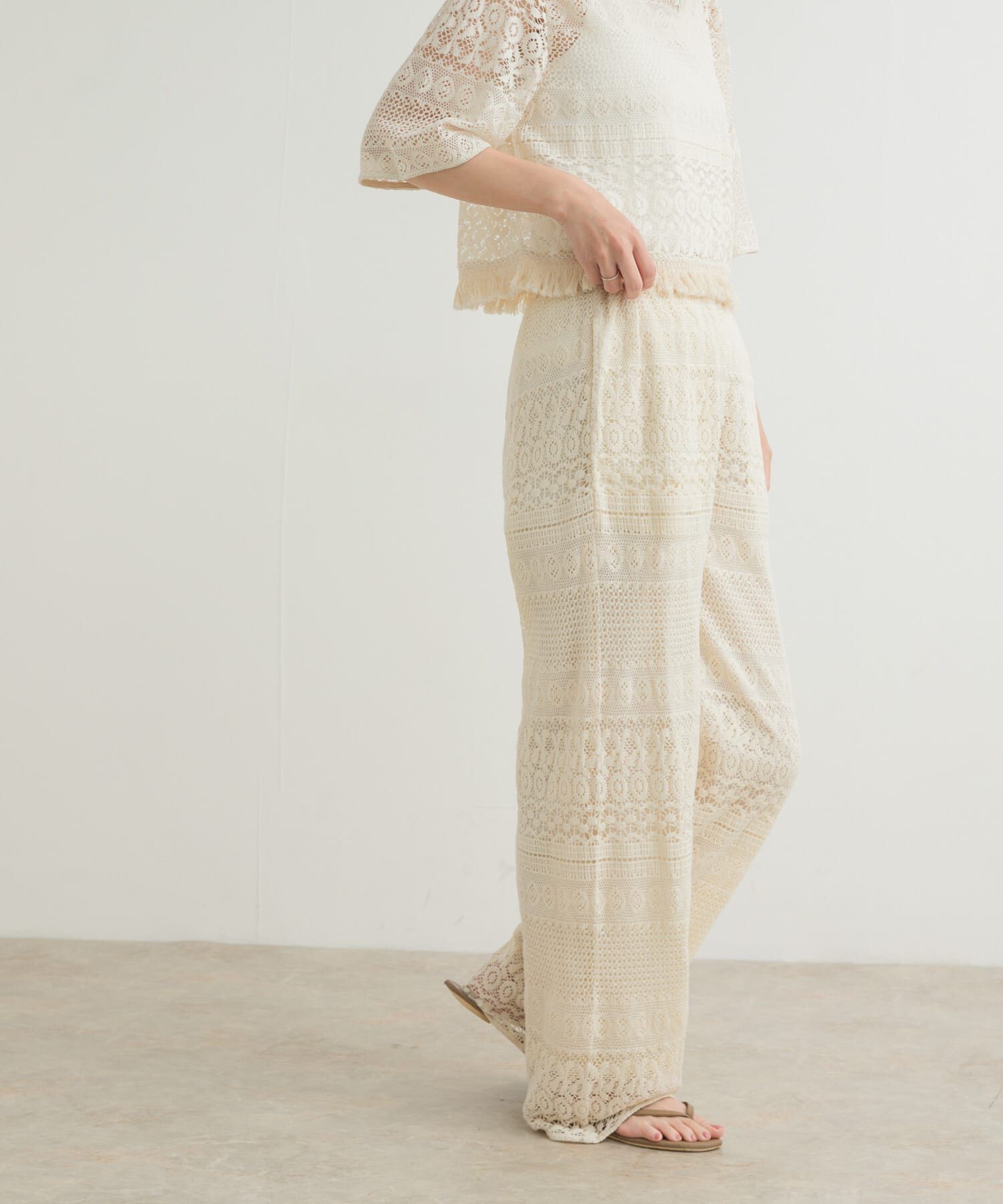 URBAN RESEARCH DOORS「『別注』olu&rsquo;ment&times;DOORS　かぎ編みレースパンツ」|その他|