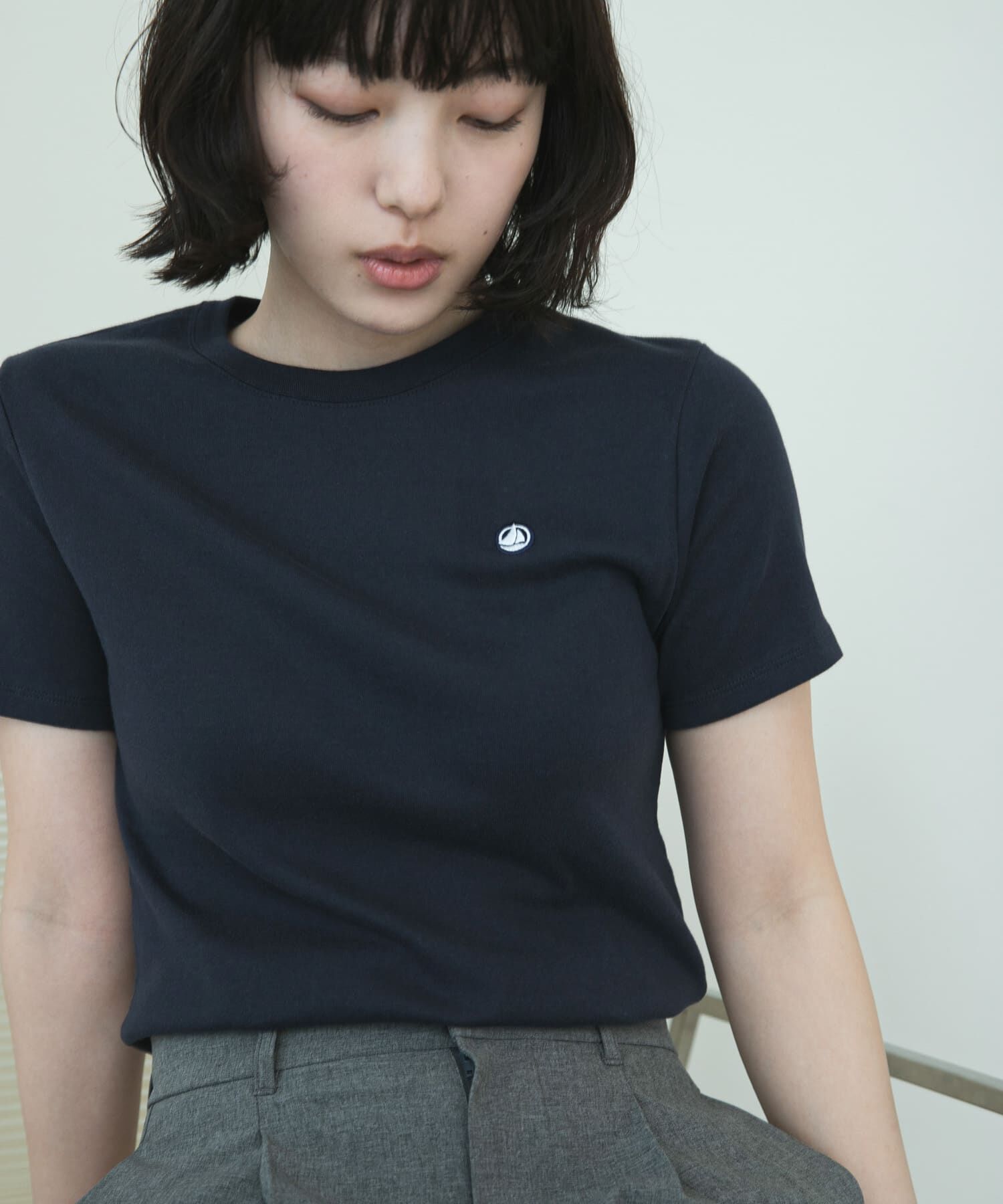 URBAN RESEARCH DOORS「『別注』PETIT BATEAU&times;DOORS　embroideryt-shirts」|Tシャツ・カットソー|