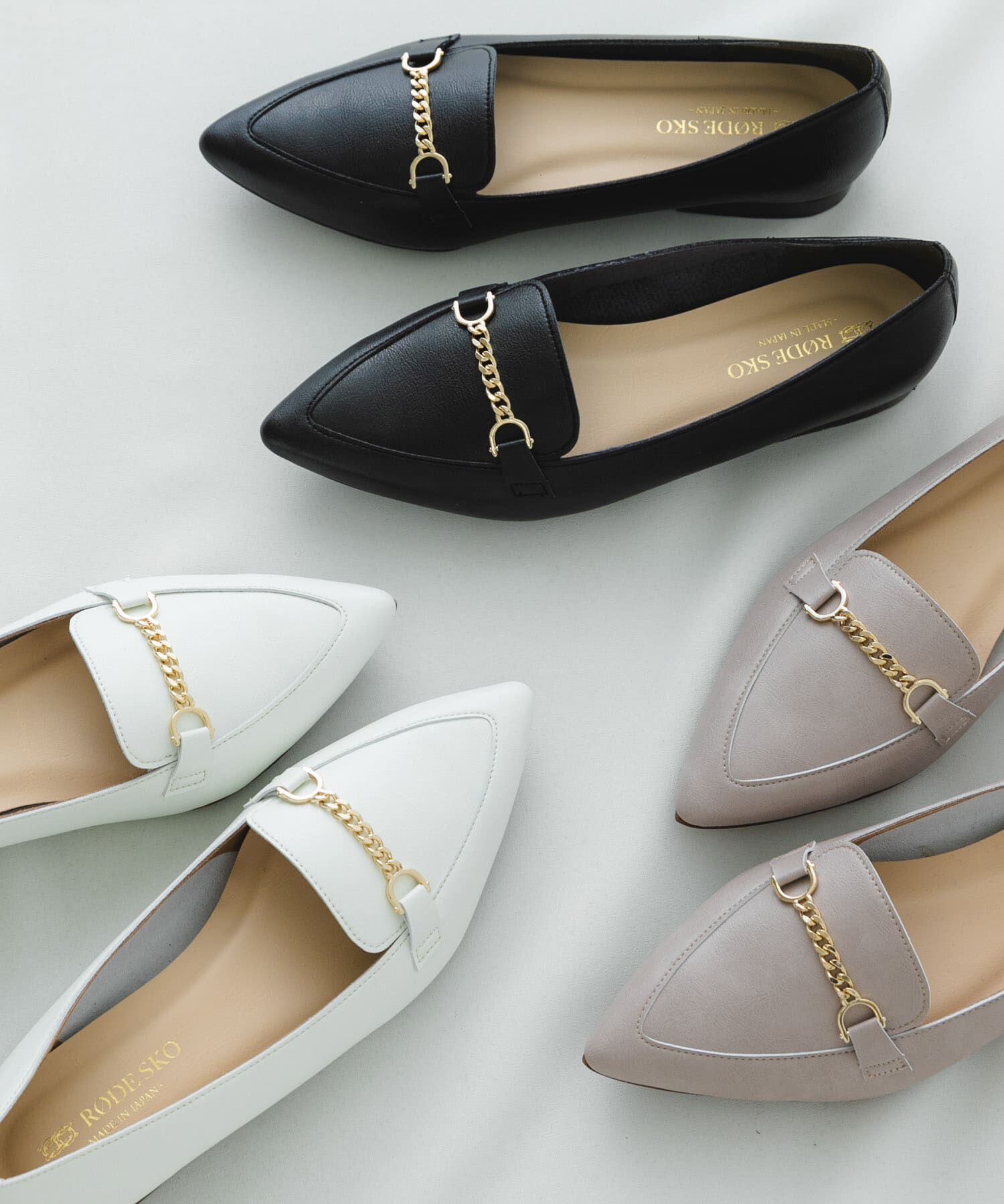 RODE SKO「『MADE IN JAPAN』プチチェーンフラットシューズ」|ローファー|