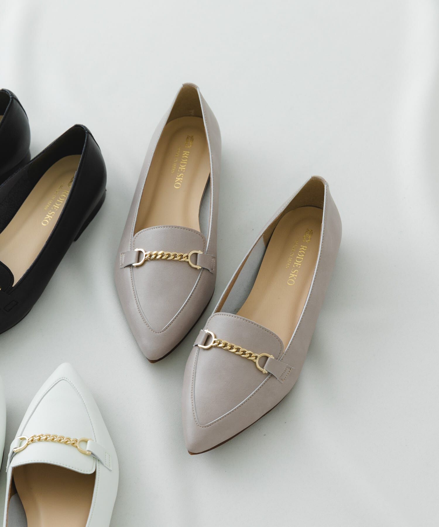 RODE SKO「『MADE IN JAPAN』プチチェーンフラットシューズ」|ローファー|