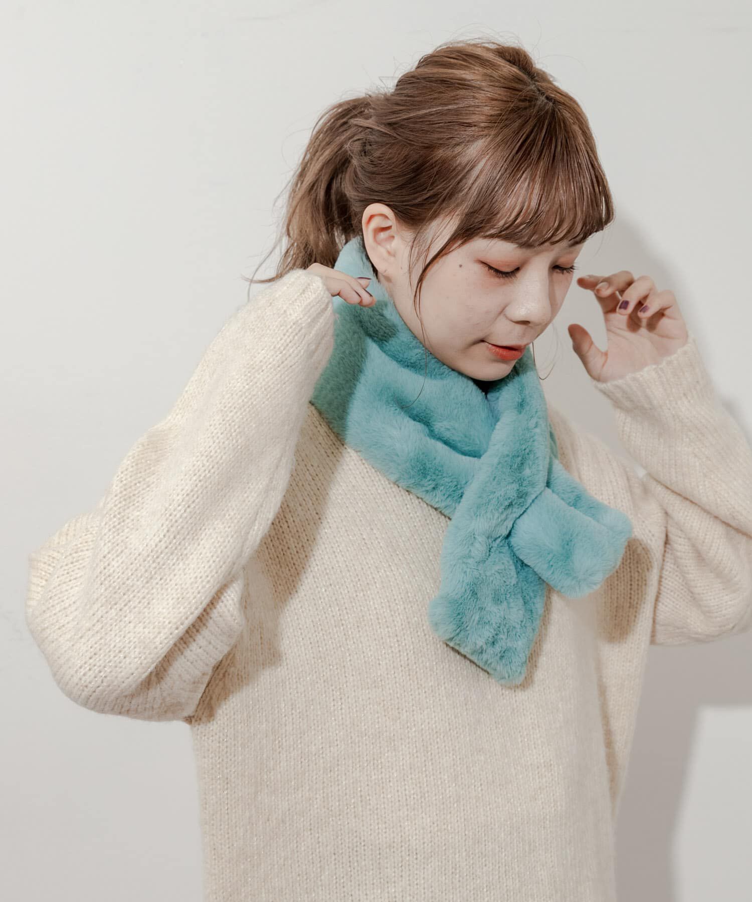 SMELLY「エコファーミニティペット」|マフラー|