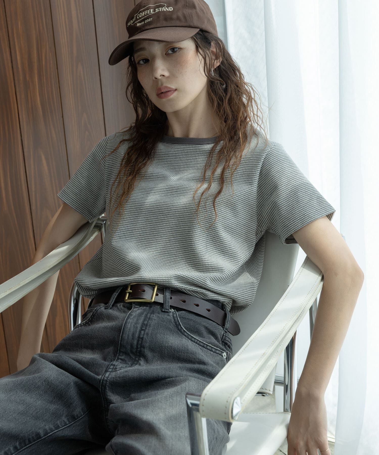 Sonny Label 「JQベーシックコンパクトTシャツ」|Tシャツ・カットソー|グレー