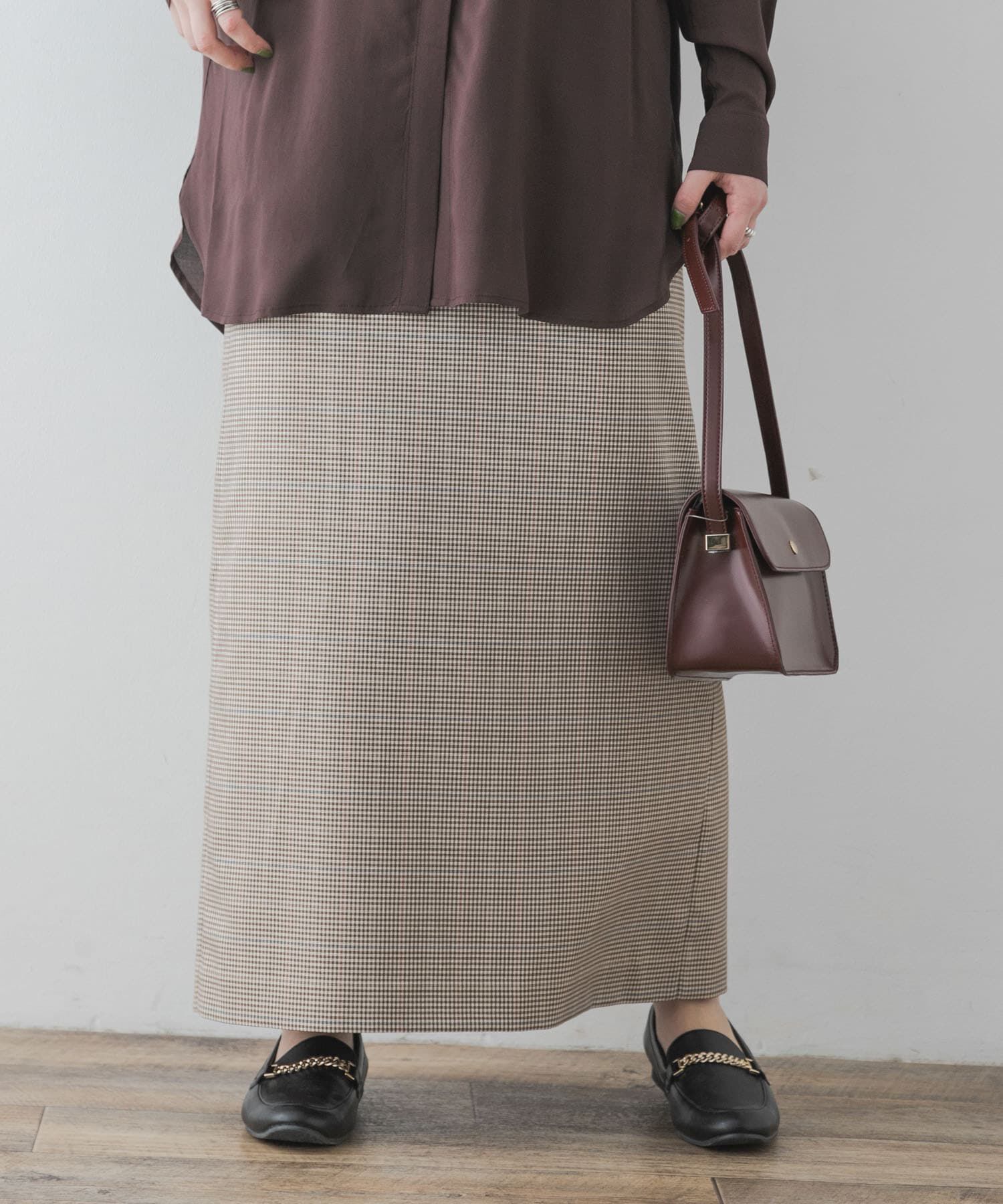 URBAN RESEARCH ROSSO「F by ROSSO　チェックロングスカート&there4;」|スカート|