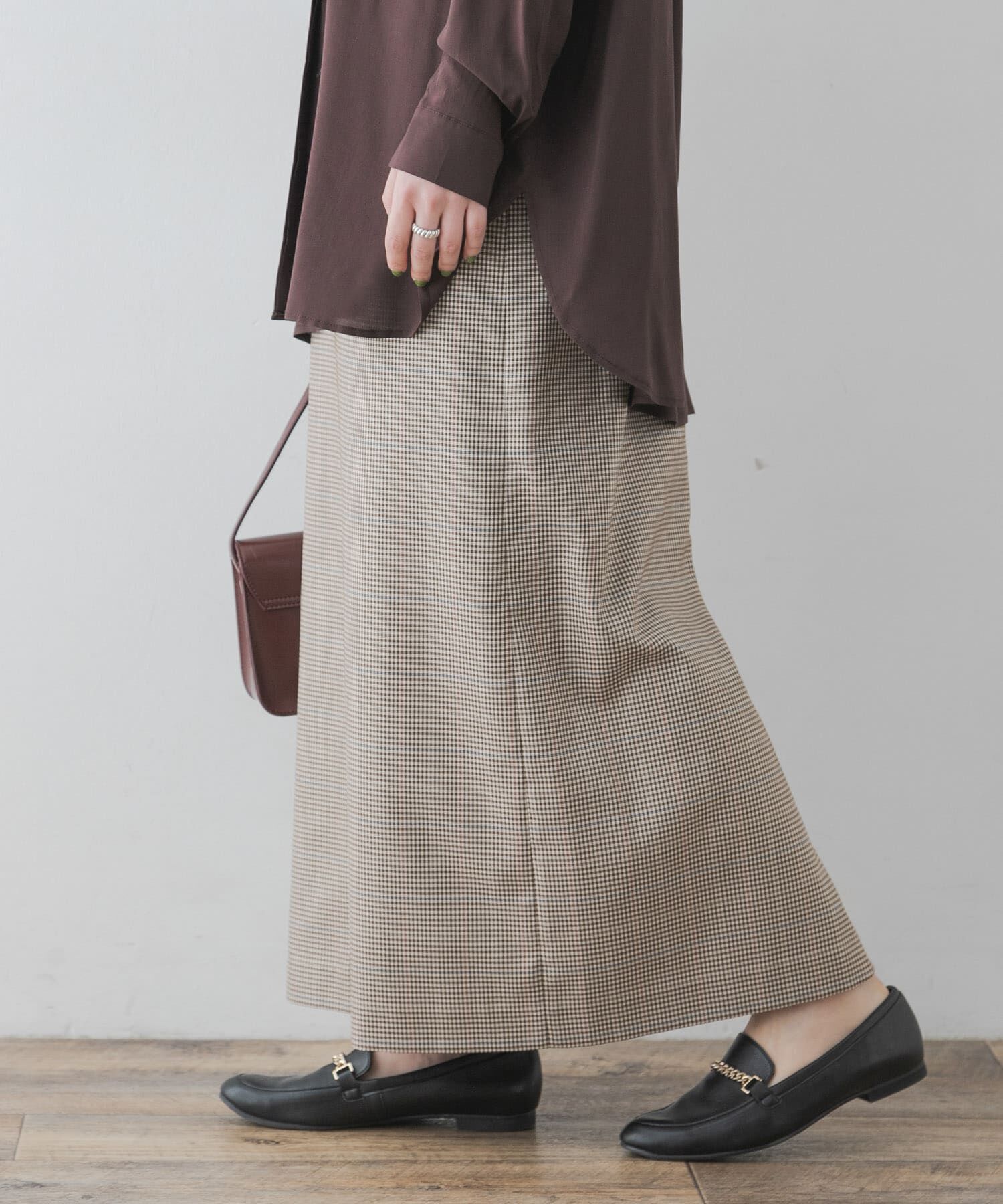 URBAN RESEARCH ROSSO「F by ROSSO　チェックロングスカート&there4;」|スカート|