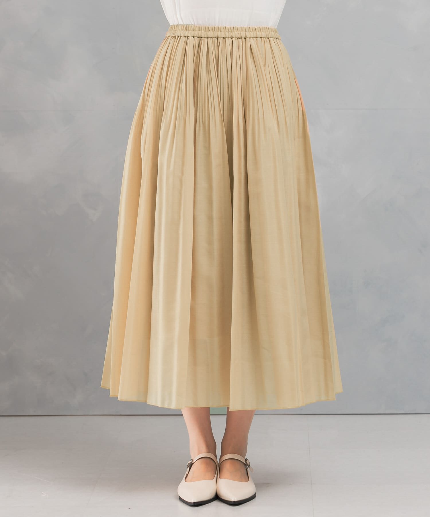 URBAN RESEARCH ROSSO「オーガンジープリーツスカート」|スカート|