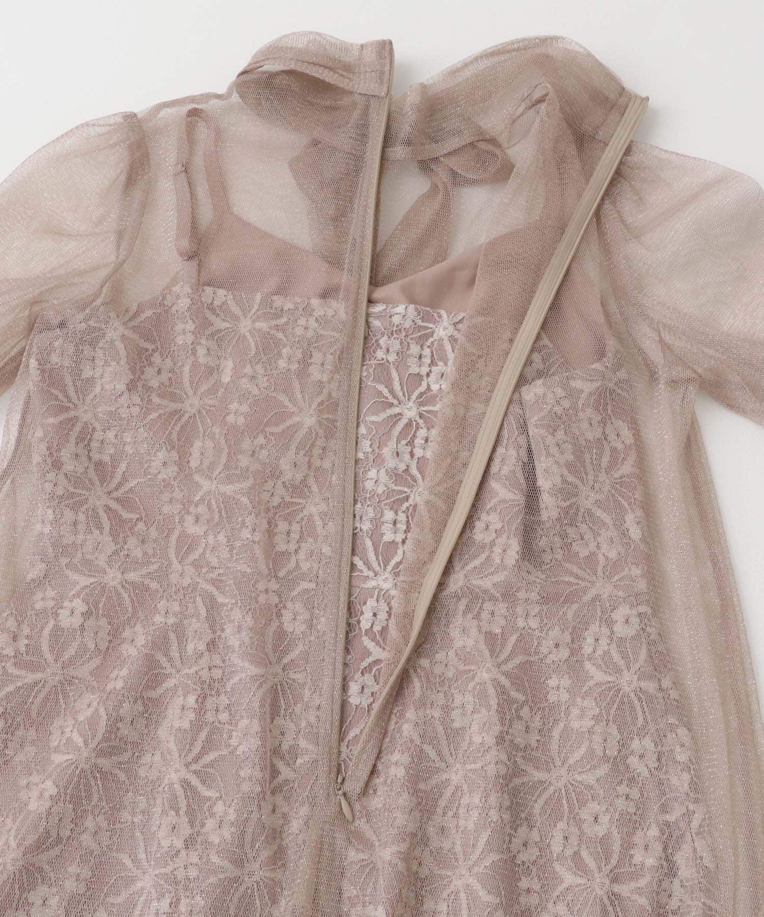 URBAN RESEARCH ROSSO「kaene　ラメチュールレイヤードレースドレス」|ワンピース|