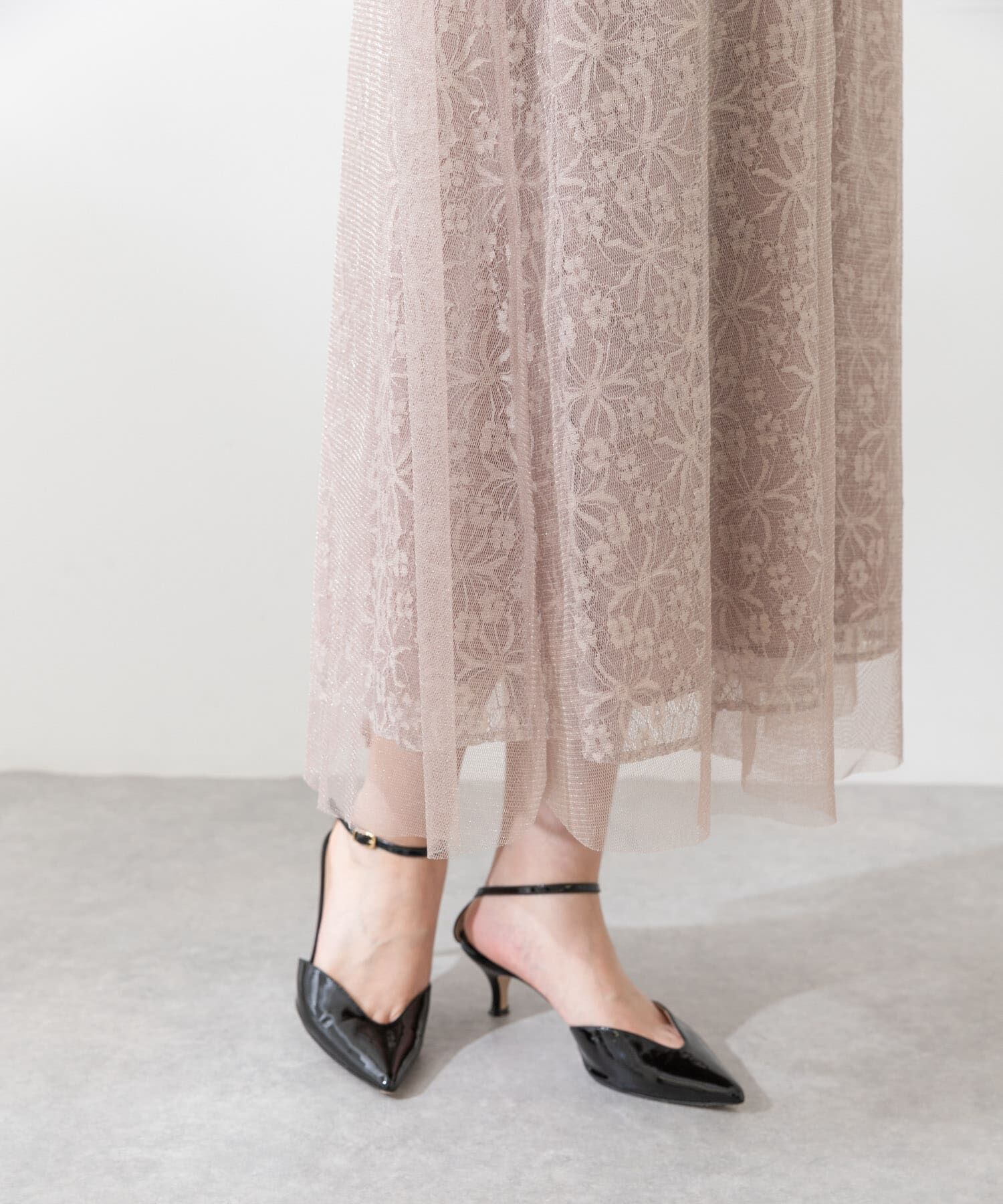 URBAN RESEARCH ROSSO「kaene　ラメチュールレイヤードレースドレス」|ワンピース|