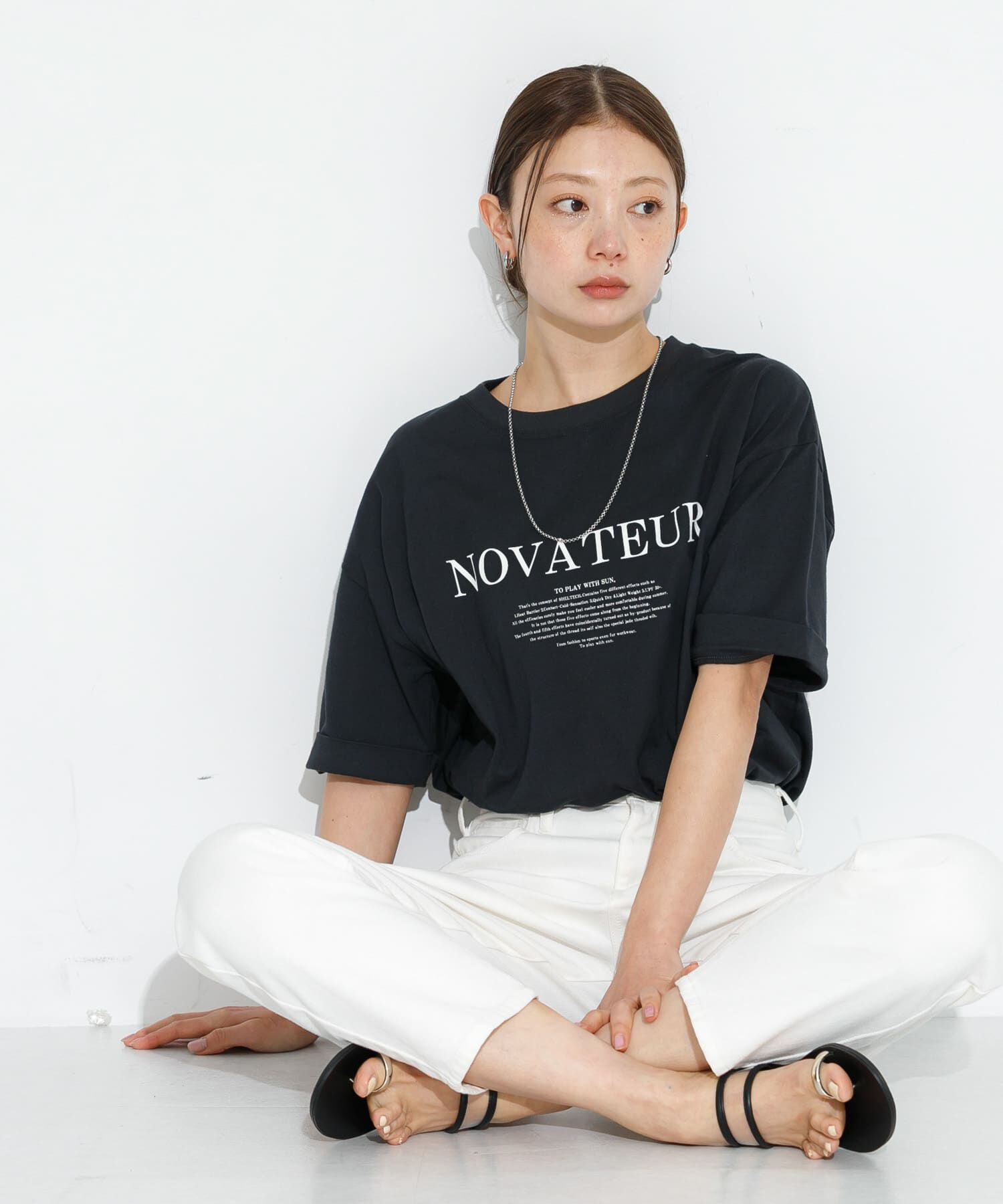 Sonny Label 「SHELTECH ロゴプリントTシャツ」|Tシャツ・カットソー|ブラック