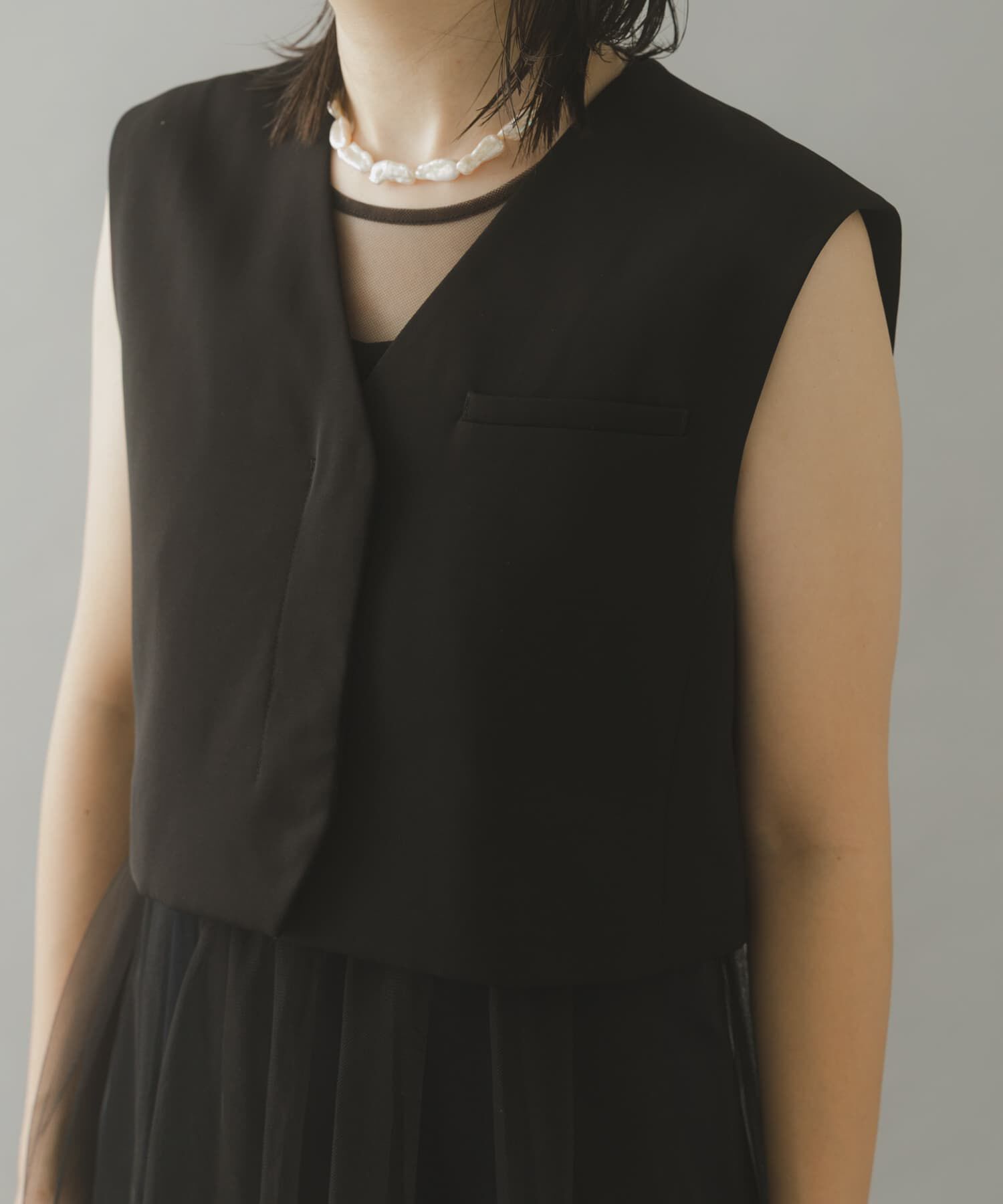 URBAN RESEARCH ROSSO「ベストセットチュールドレス」|ワンピース|