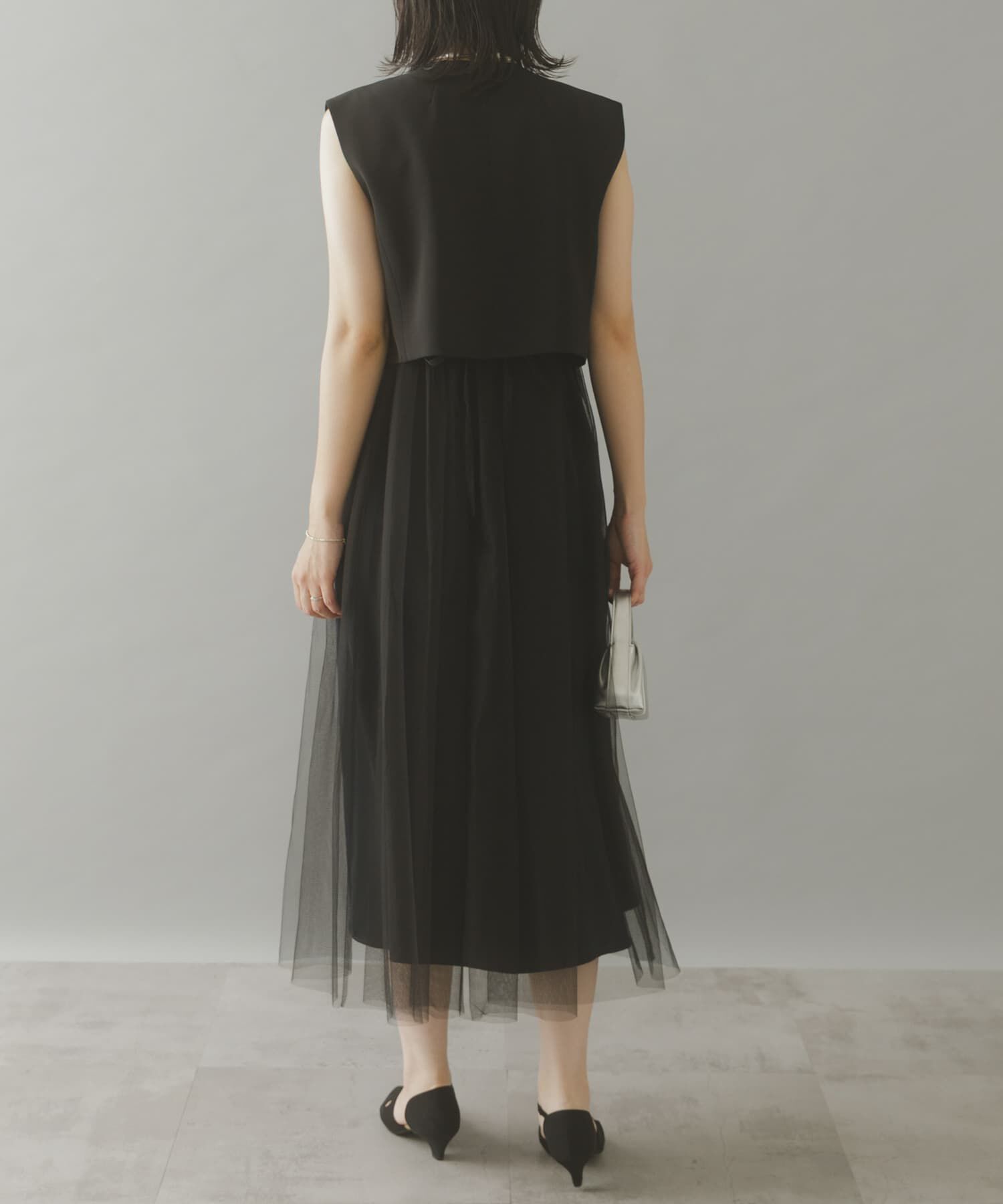 URBAN RESEARCH ROSSO「ベストセットチュールドレス」|ワンピース|