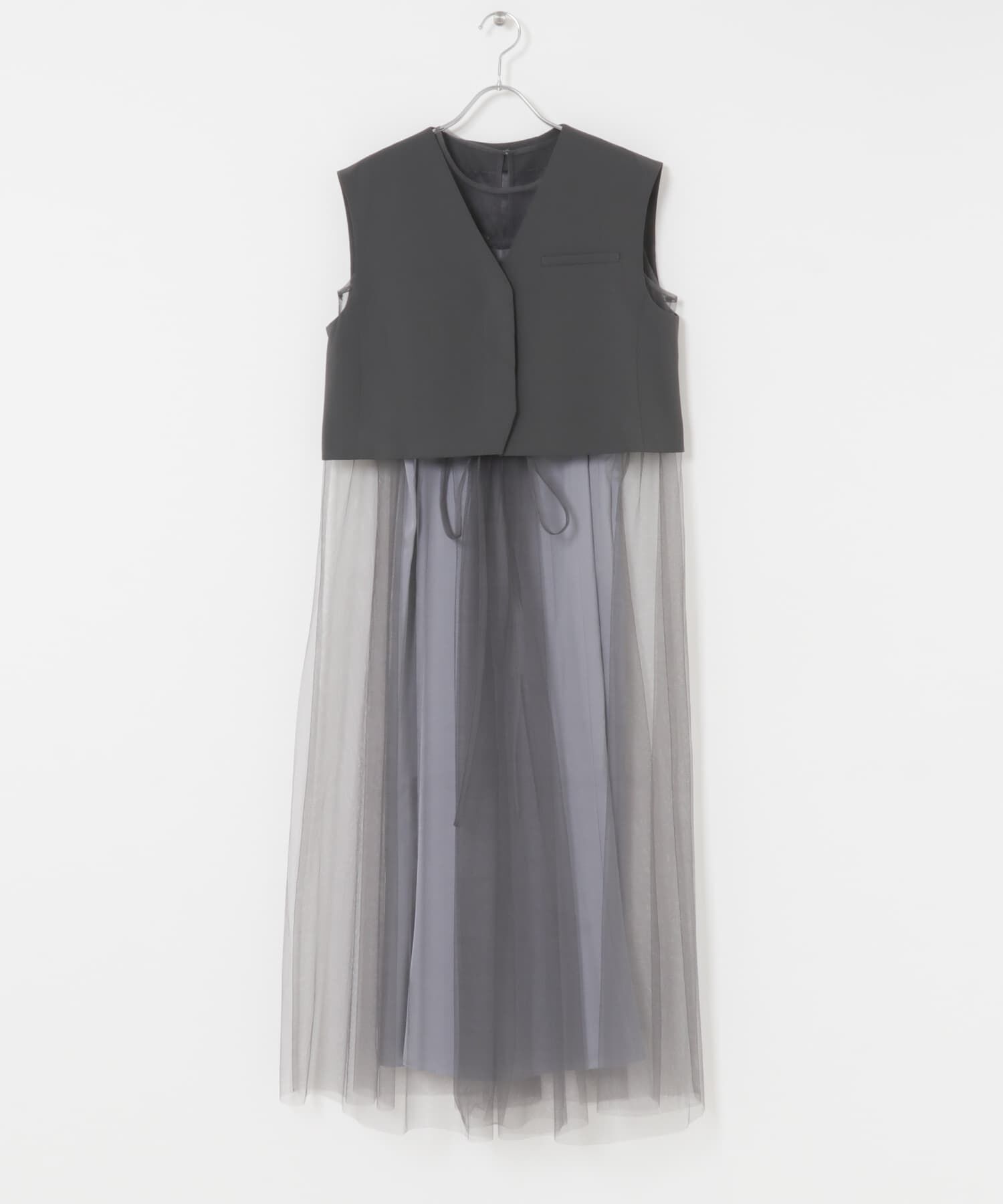 URBAN RESEARCH ROSSO「ベストセットチュールドレス」|ワンピース|