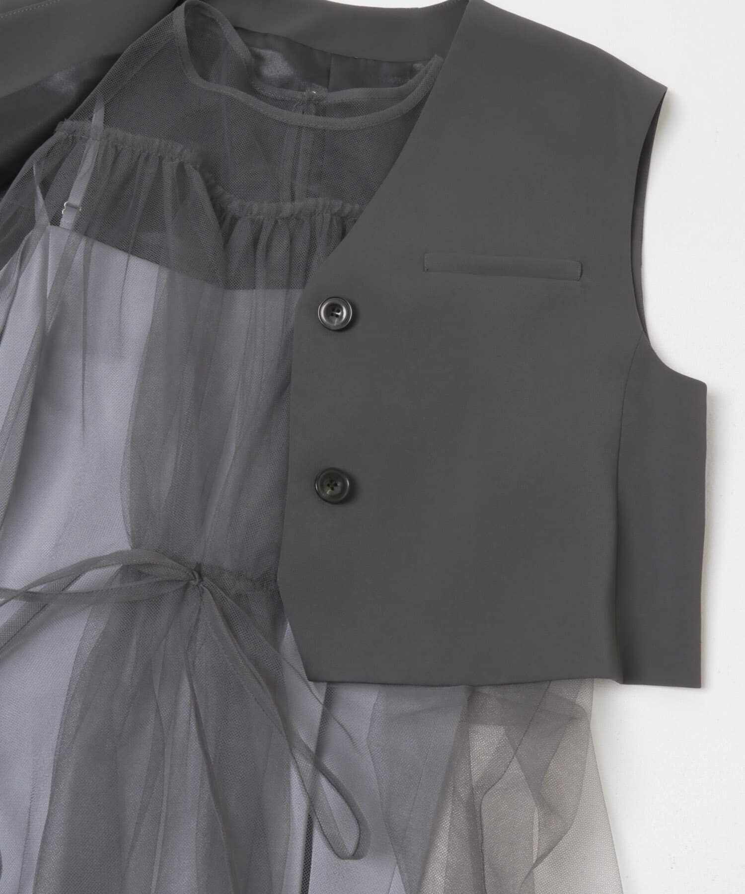 URBAN RESEARCH ROSSO「ベストセットチュールドレス」|ワンピース|