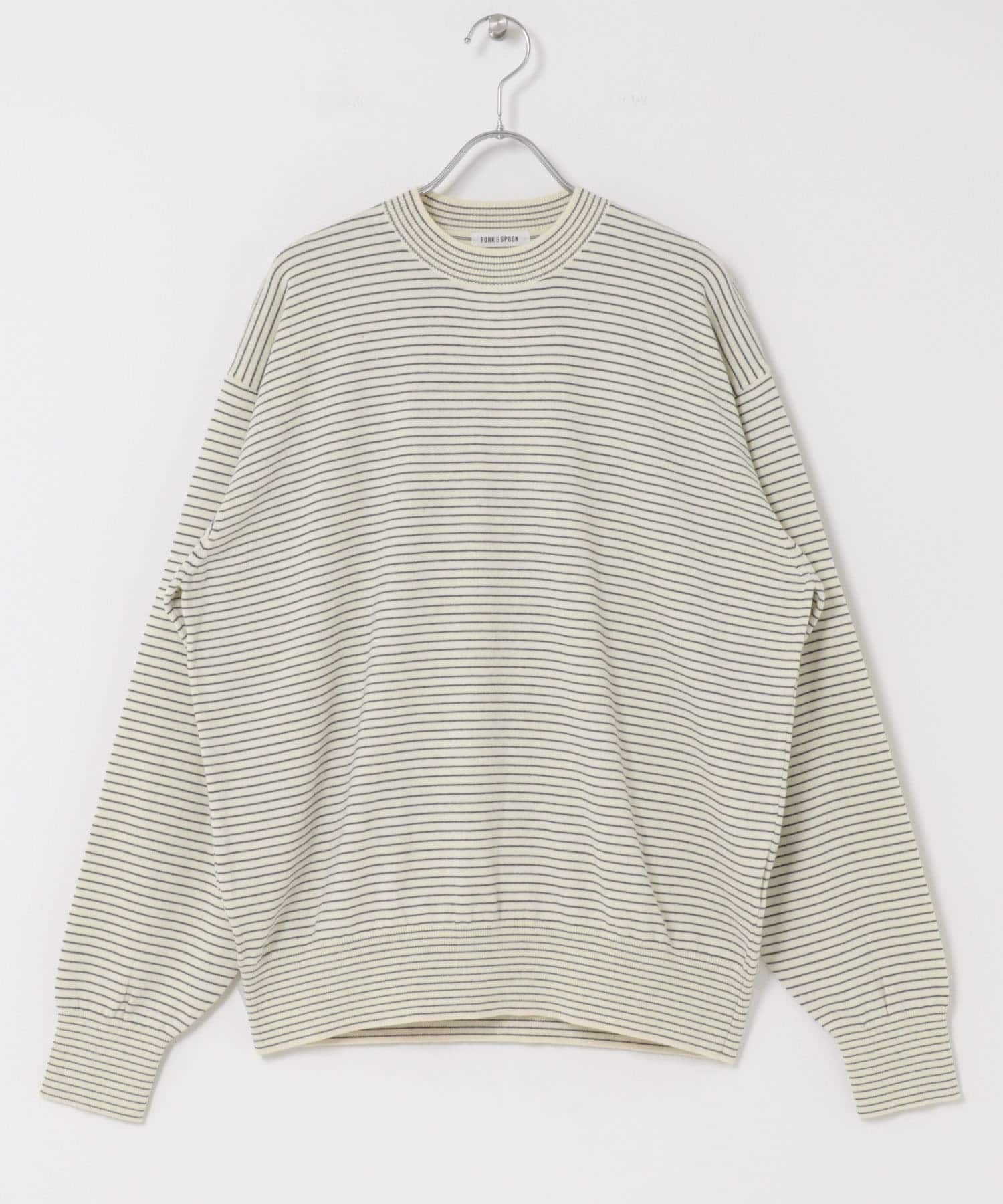 URBAN RESEARCH DOORS「FORK&SPOON　ボーダークルーネックニット」|ニット・セーター|