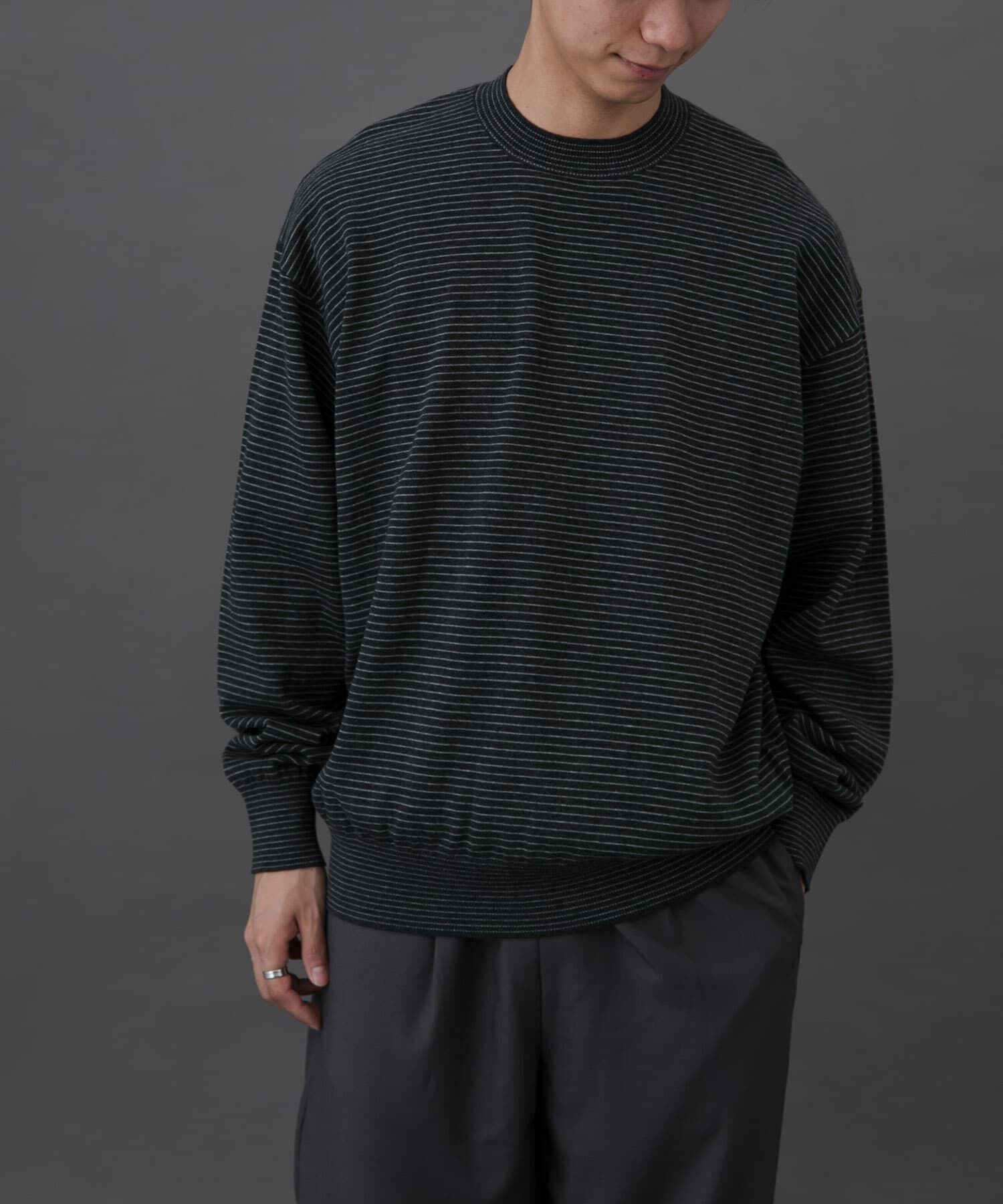 URBAN RESEARCH DOORS「FORK&SPOON　ボーダークルーネックニット」|ニット・セーター|