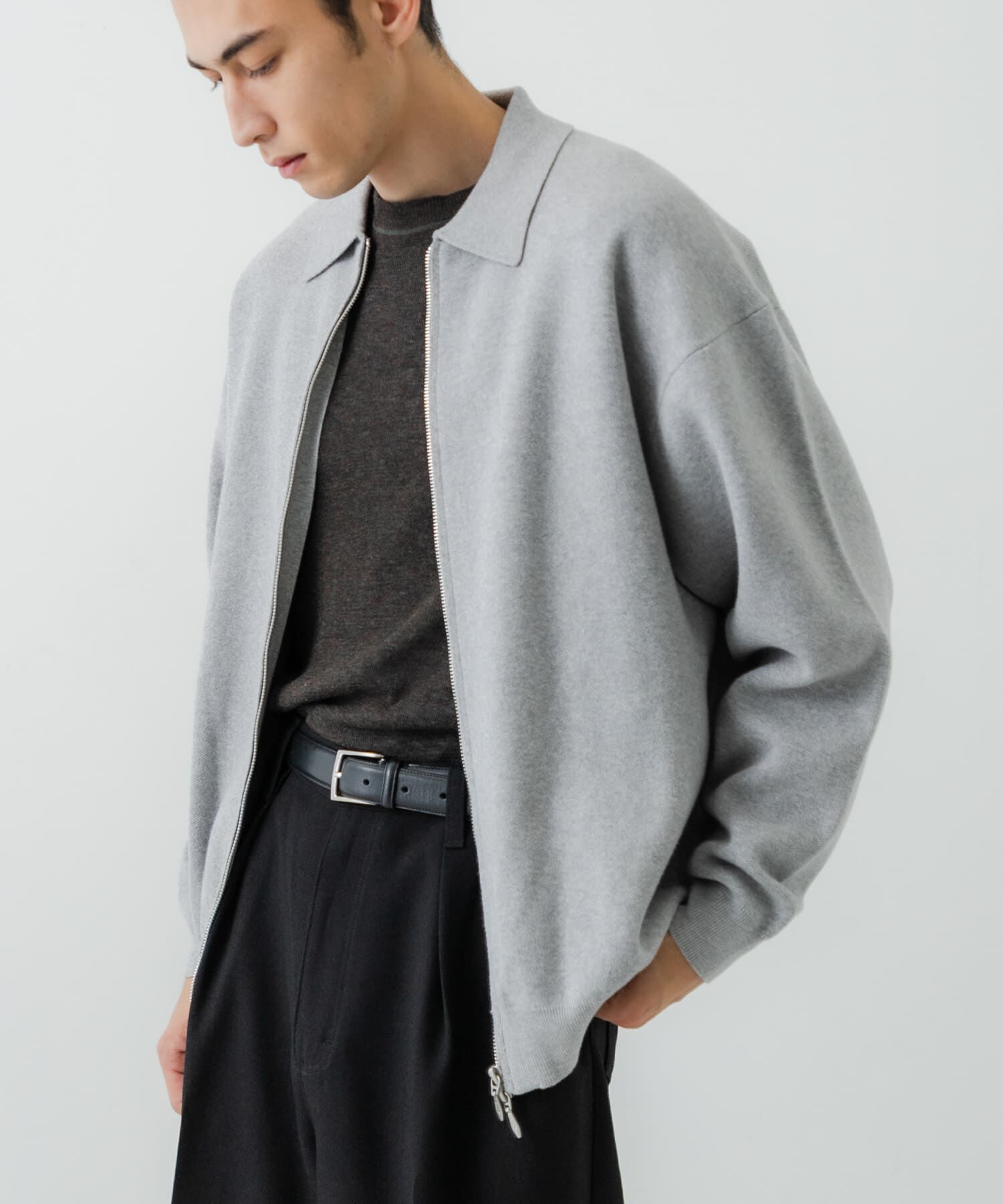 URBAN RESEARCH「綿カシミヤZIPカーディガン」|カーディガン|