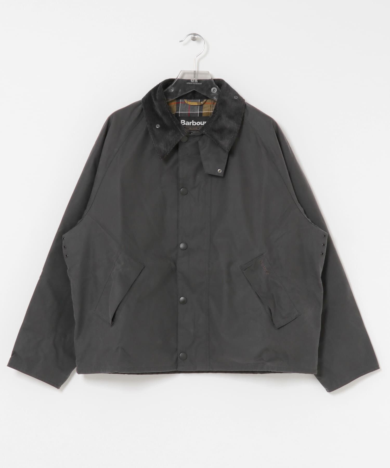 URBAN RESEARCH「Barbour　os transport wax jacket」|ノーカラーコート|グレー