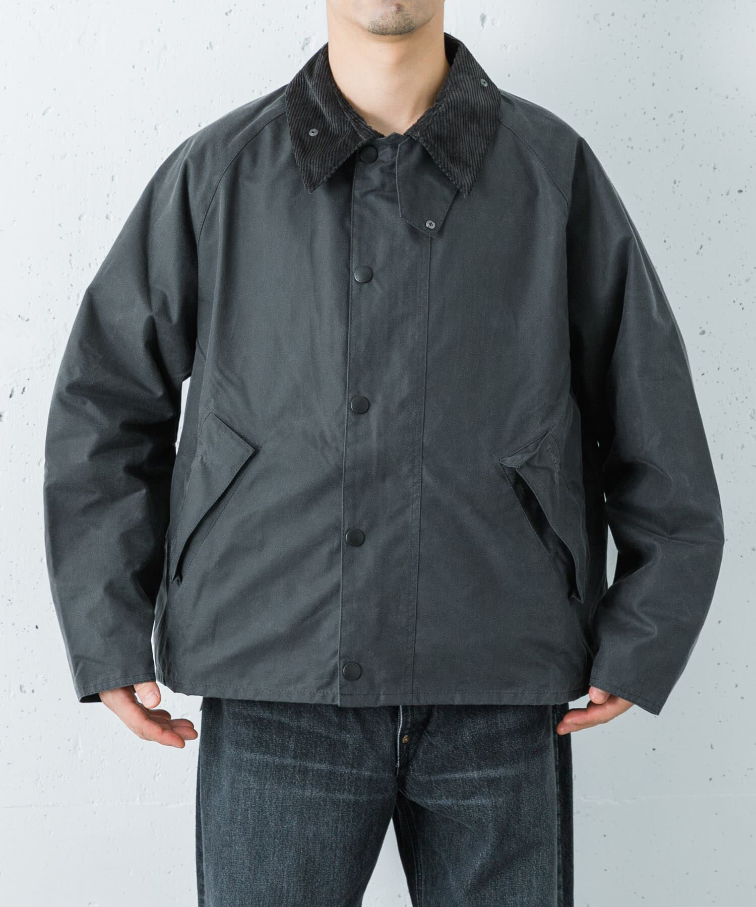 URBAN RESEARCH「Barbour　os transport wax jacket」|ノーカラーコート|