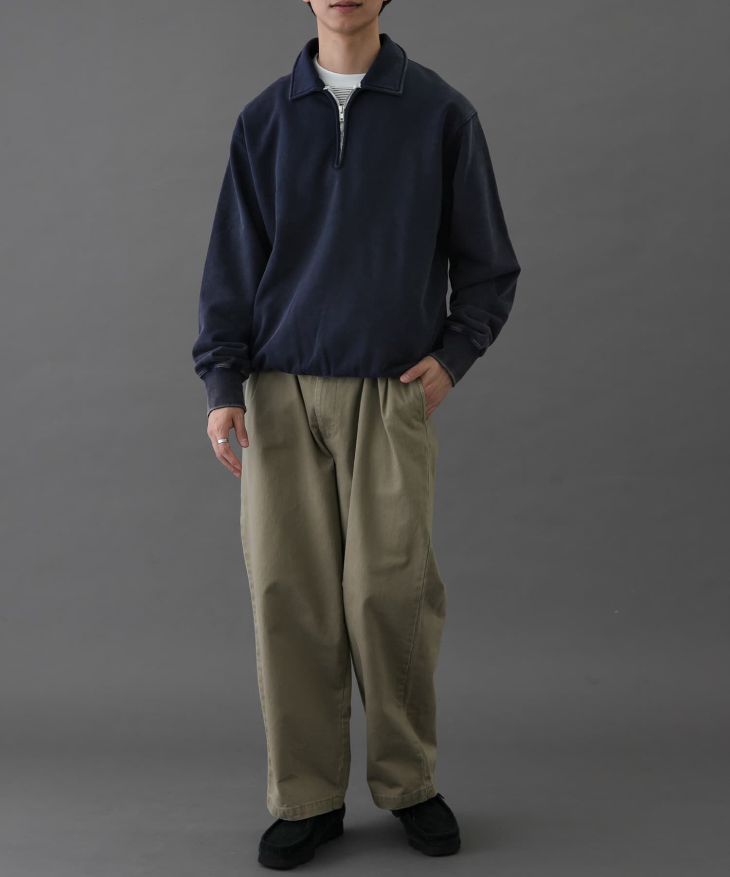 URBAN RESEARCH DOORS「FORK&SPOON　サンブリーチハーフジップスウェット」|スウェット・ジャージ|