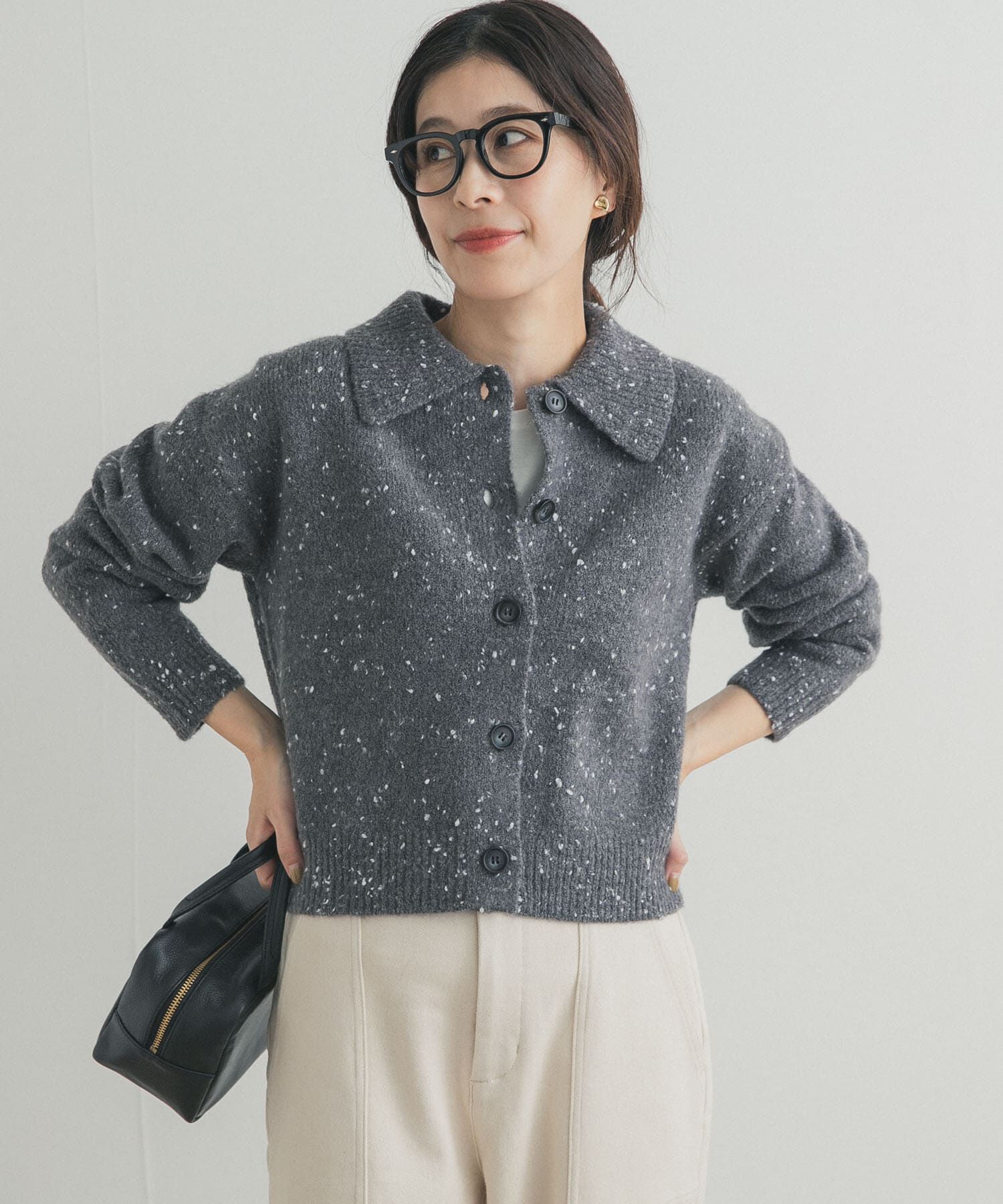 URBAN RESEARCH DOORS「ネップヤーンカーディガン」|カーディガン|グレー