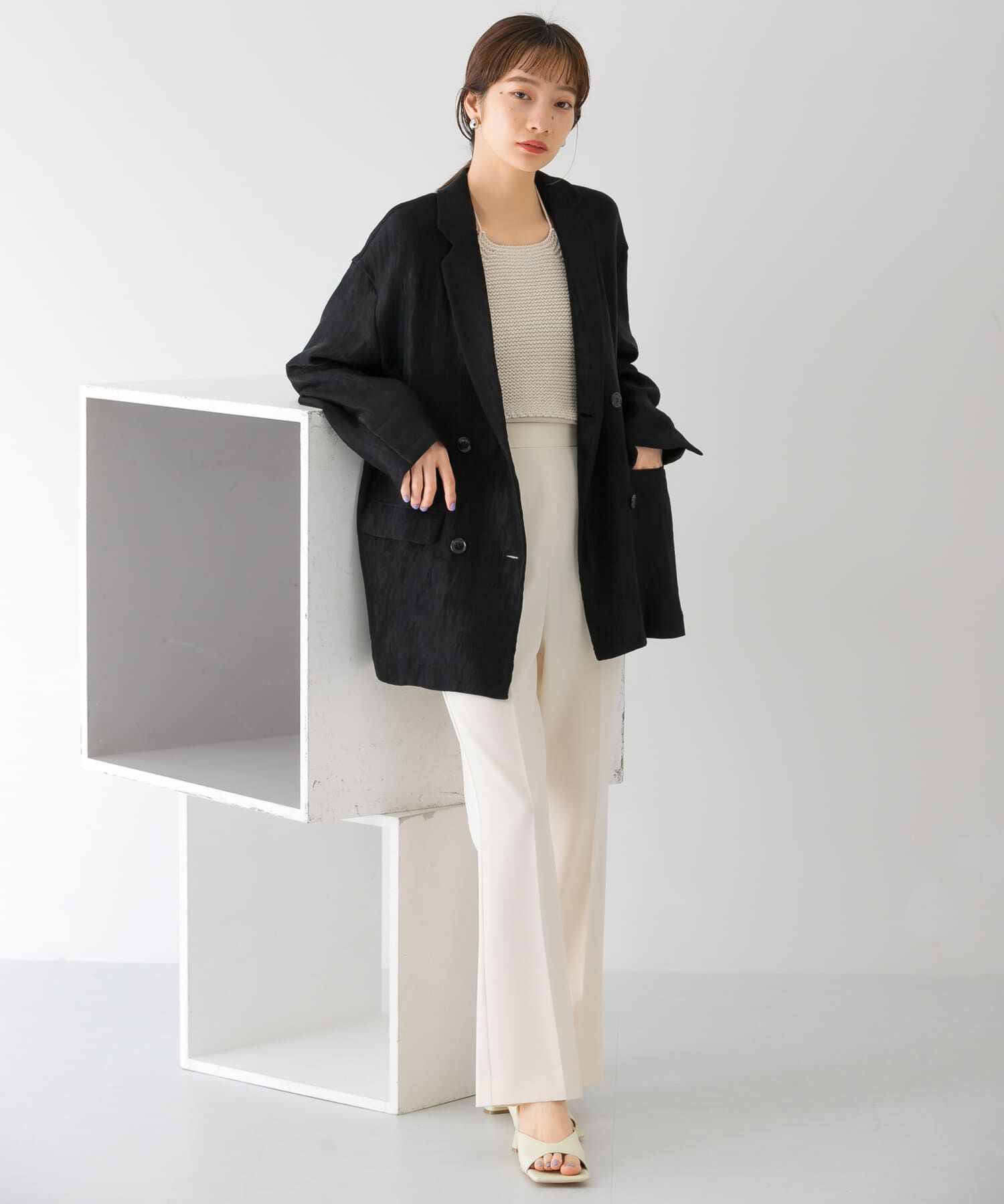  「スリムフレアイージーパンツ」|その他|