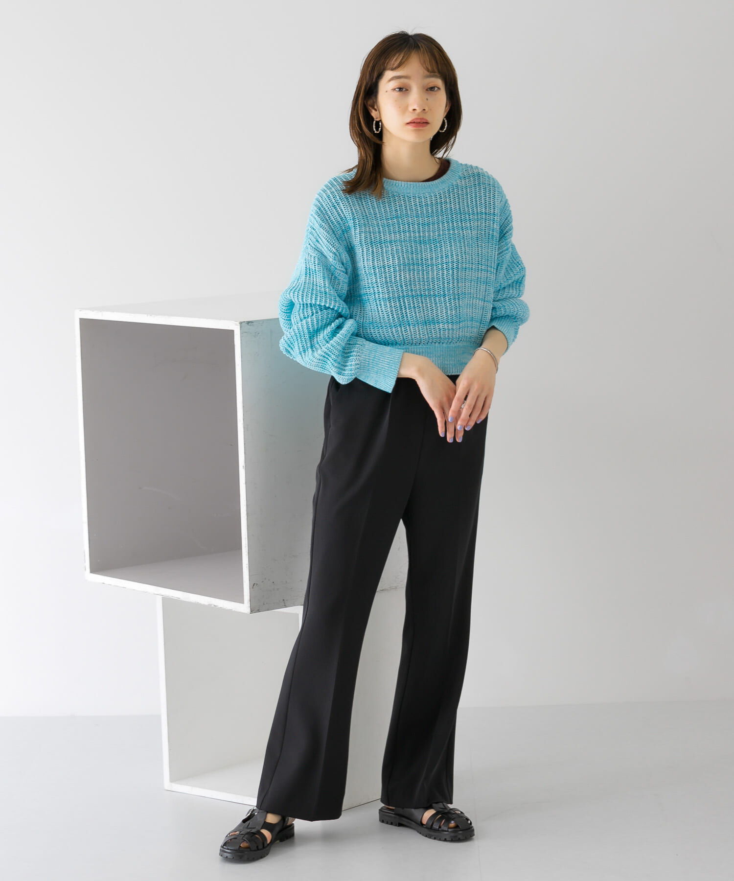  「スリムフレアイージーパンツ」|その他|