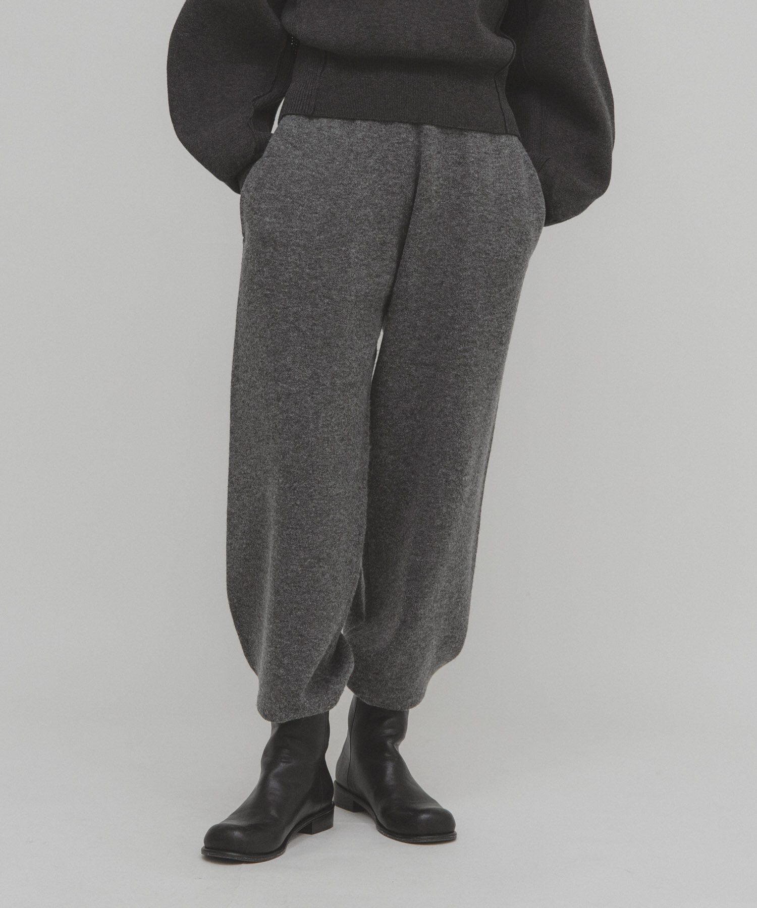  「イージーニットパンツ」|その他|チャコールグレー