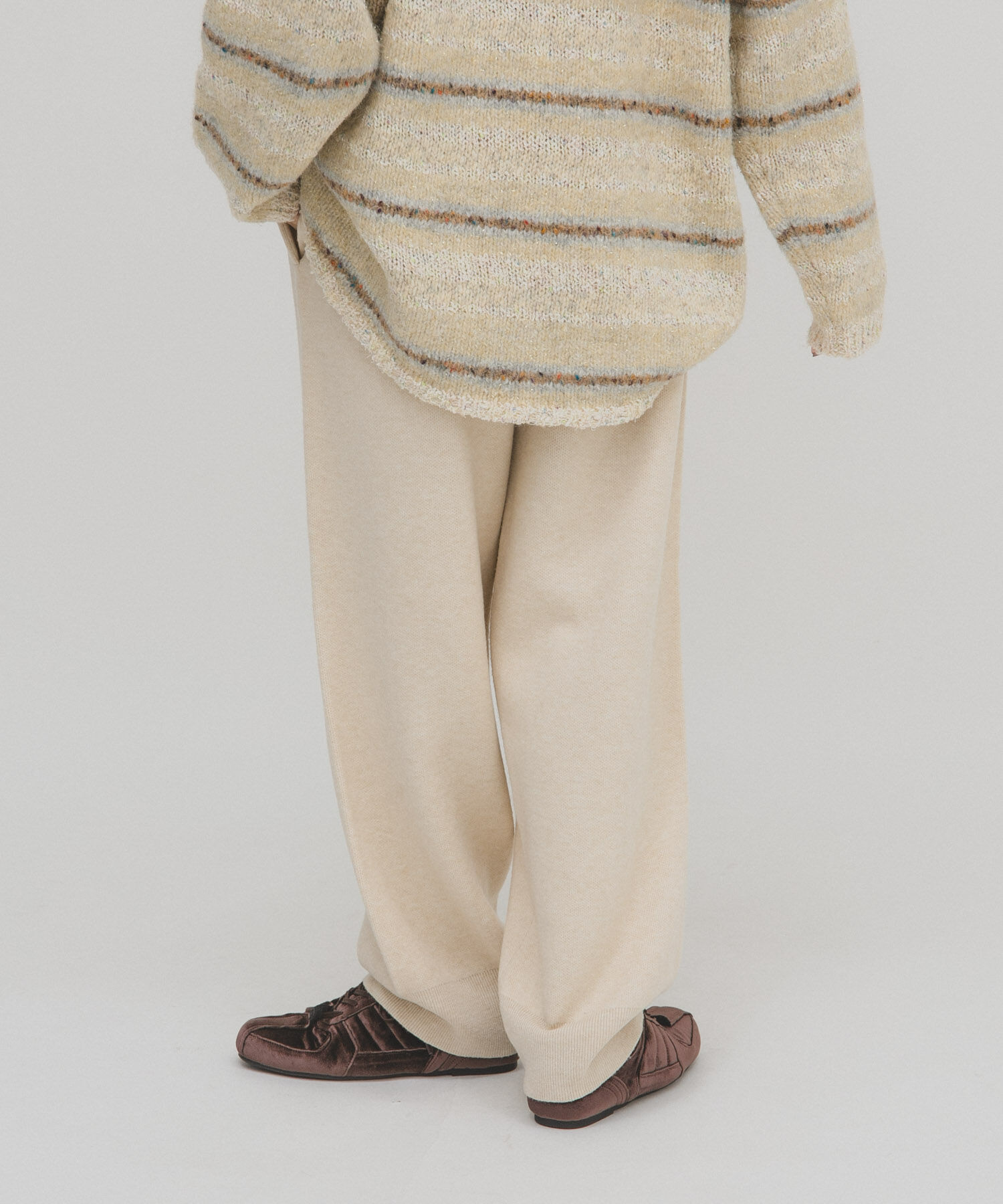  「イージーニットパンツ」|その他|ベージュ