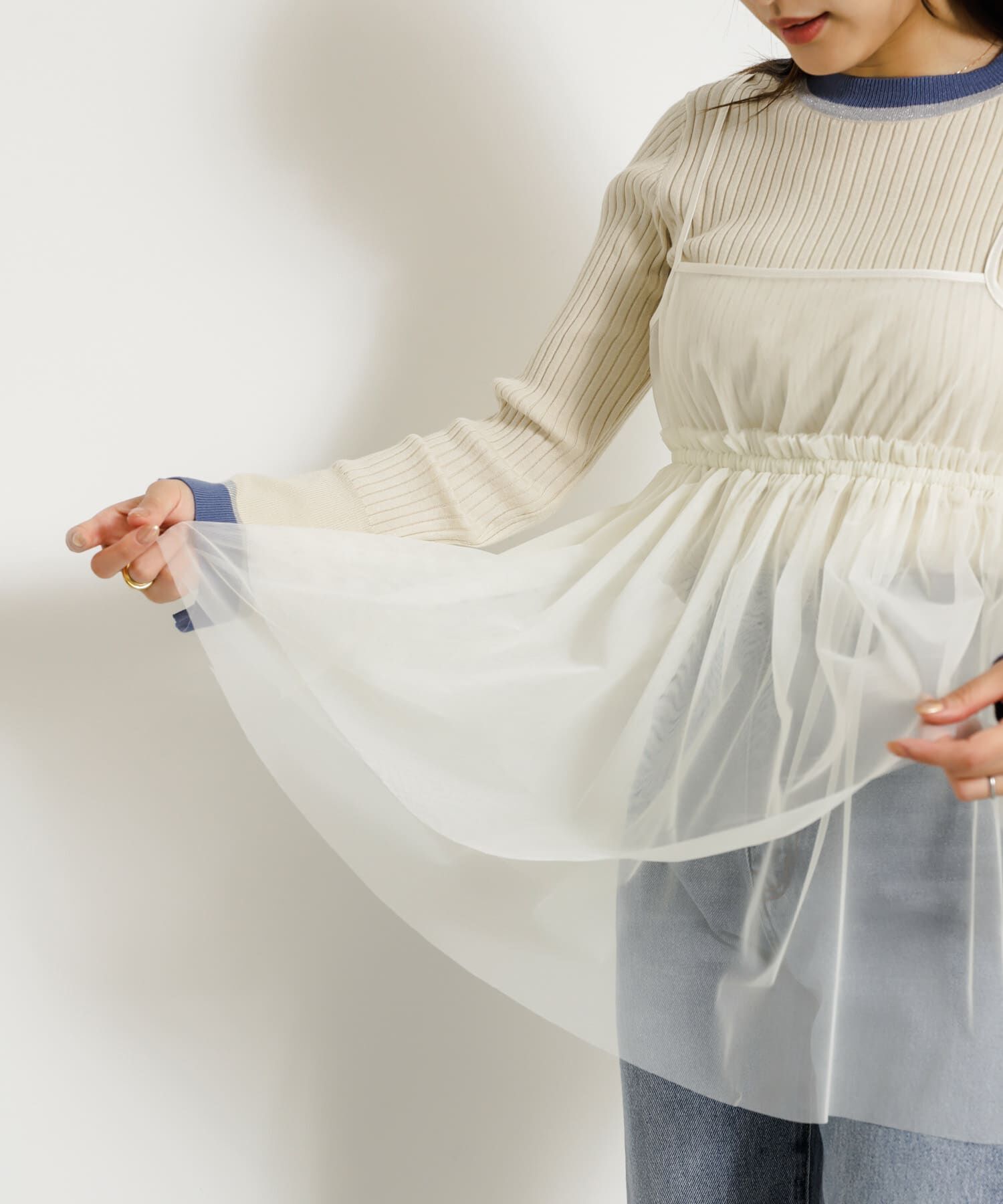 SENSE OF PLACE by URBAN RESEARCH「チュールキャミソールトップ」|キャミソール|