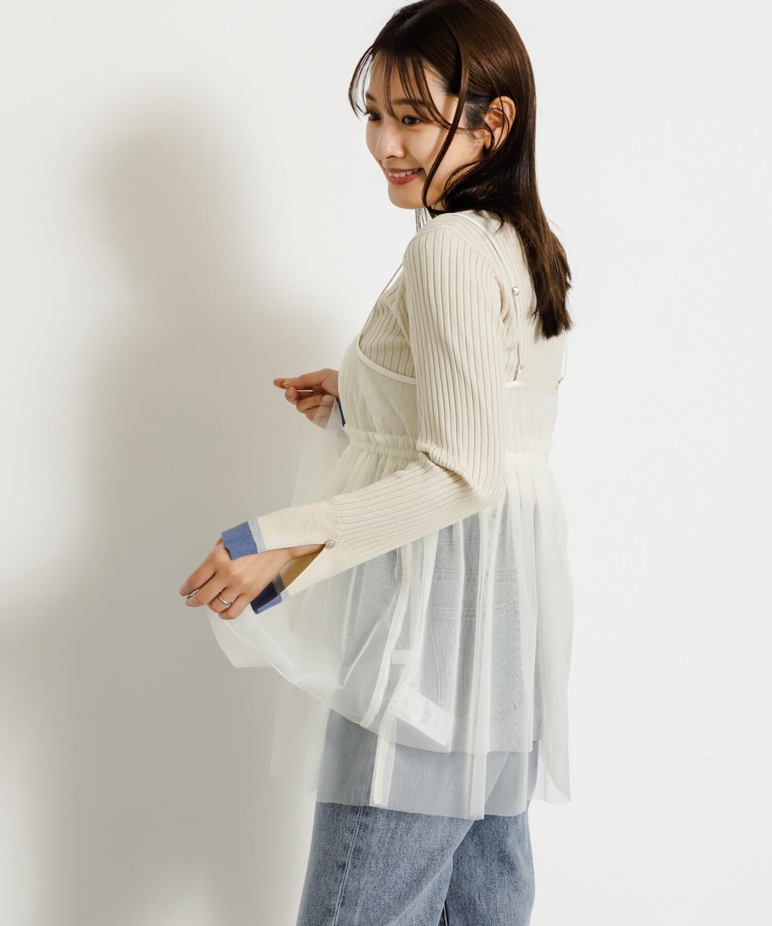 SENSE OF PLACE by URBAN RESEARCH「チュールキャミソールトップ」|キャミソール|