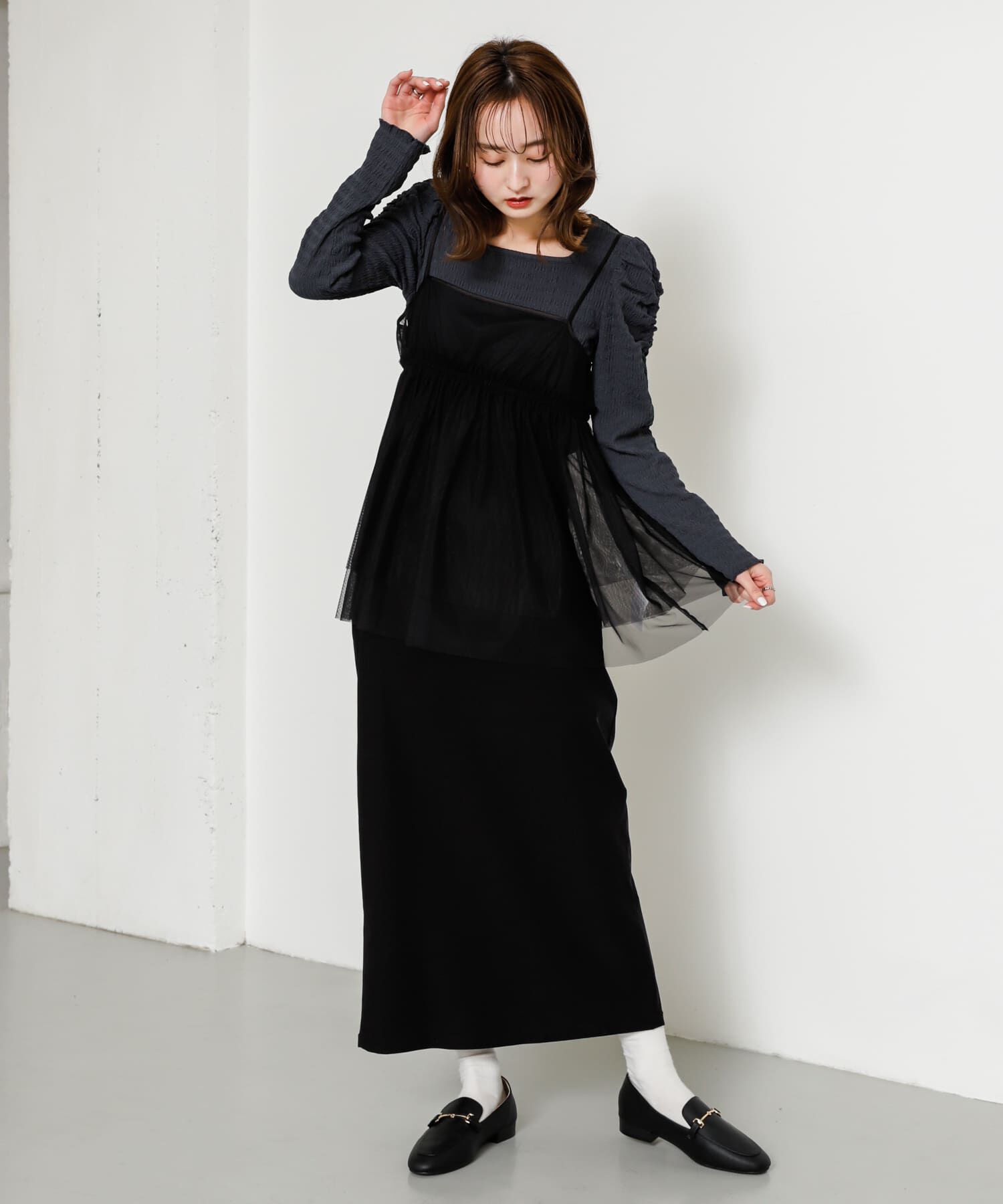 SENSE OF PLACE by URBAN RESEARCH「チュールキャミソールトップ」|キャミソール|