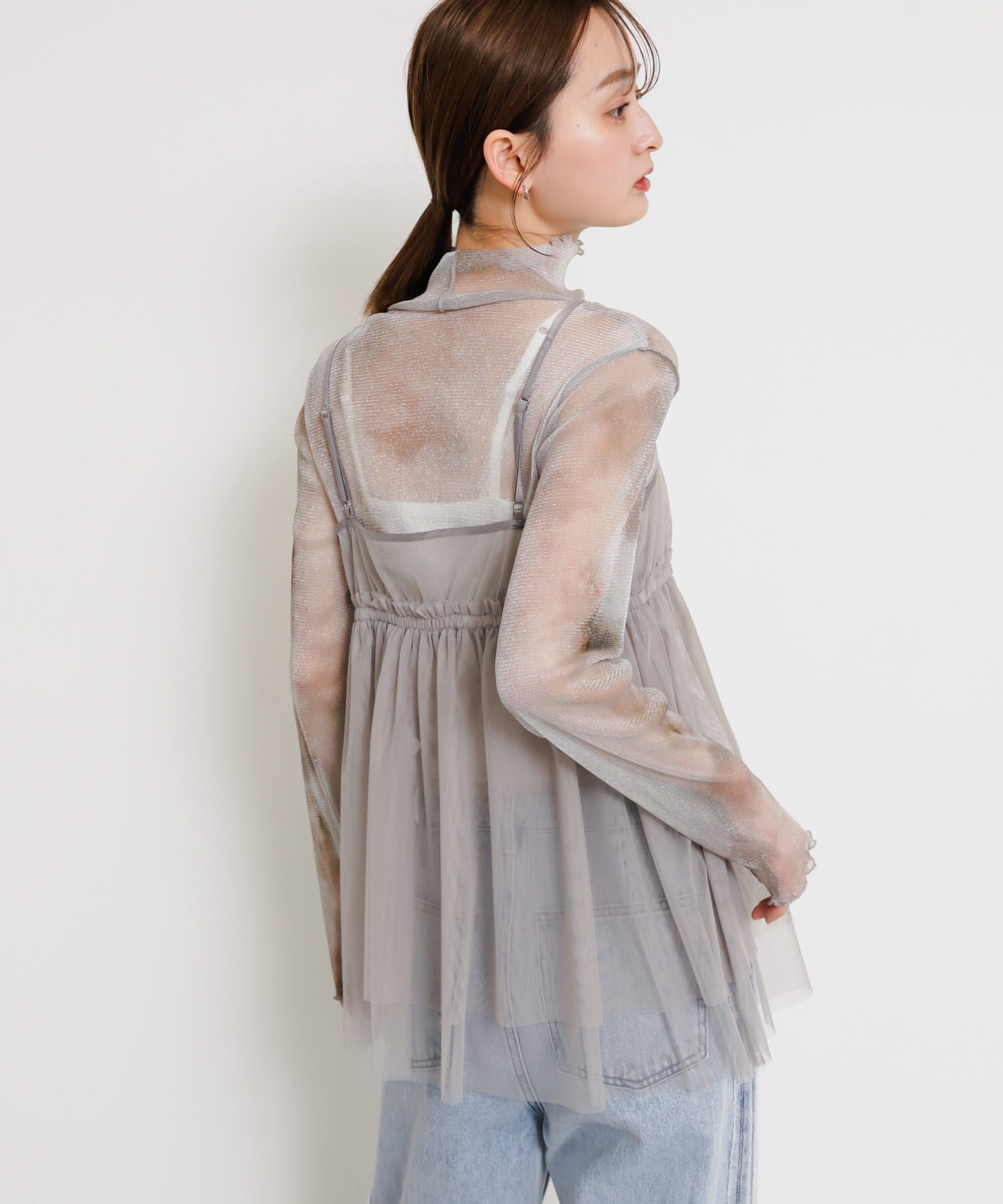 SENSE OF PLACE by URBAN RESEARCH「チュールキャミソールトップ」|キャミソール|