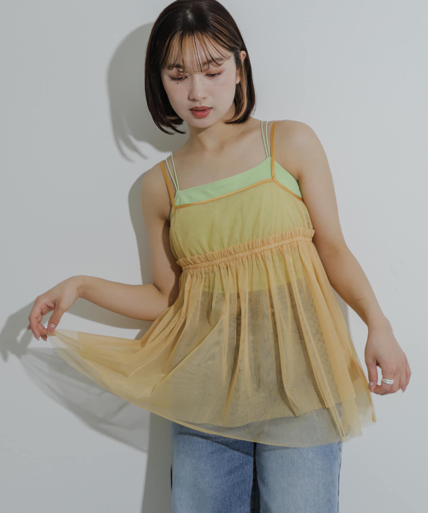 SENSE OF PLACE by URBAN RESEARCH「チュールキャミソールトップ」|キャミソール|