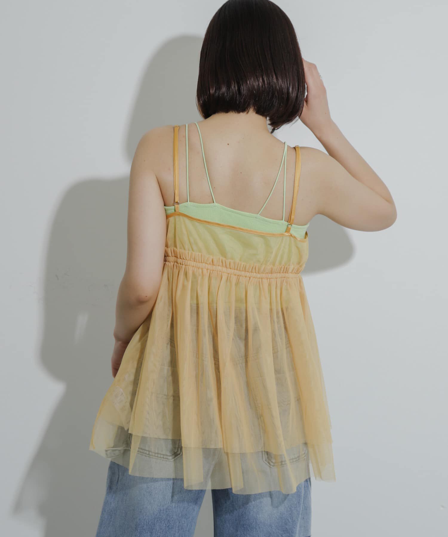 SENSE OF PLACE by URBAN RESEARCH「チュールキャミソールトップ」|キャミソール|