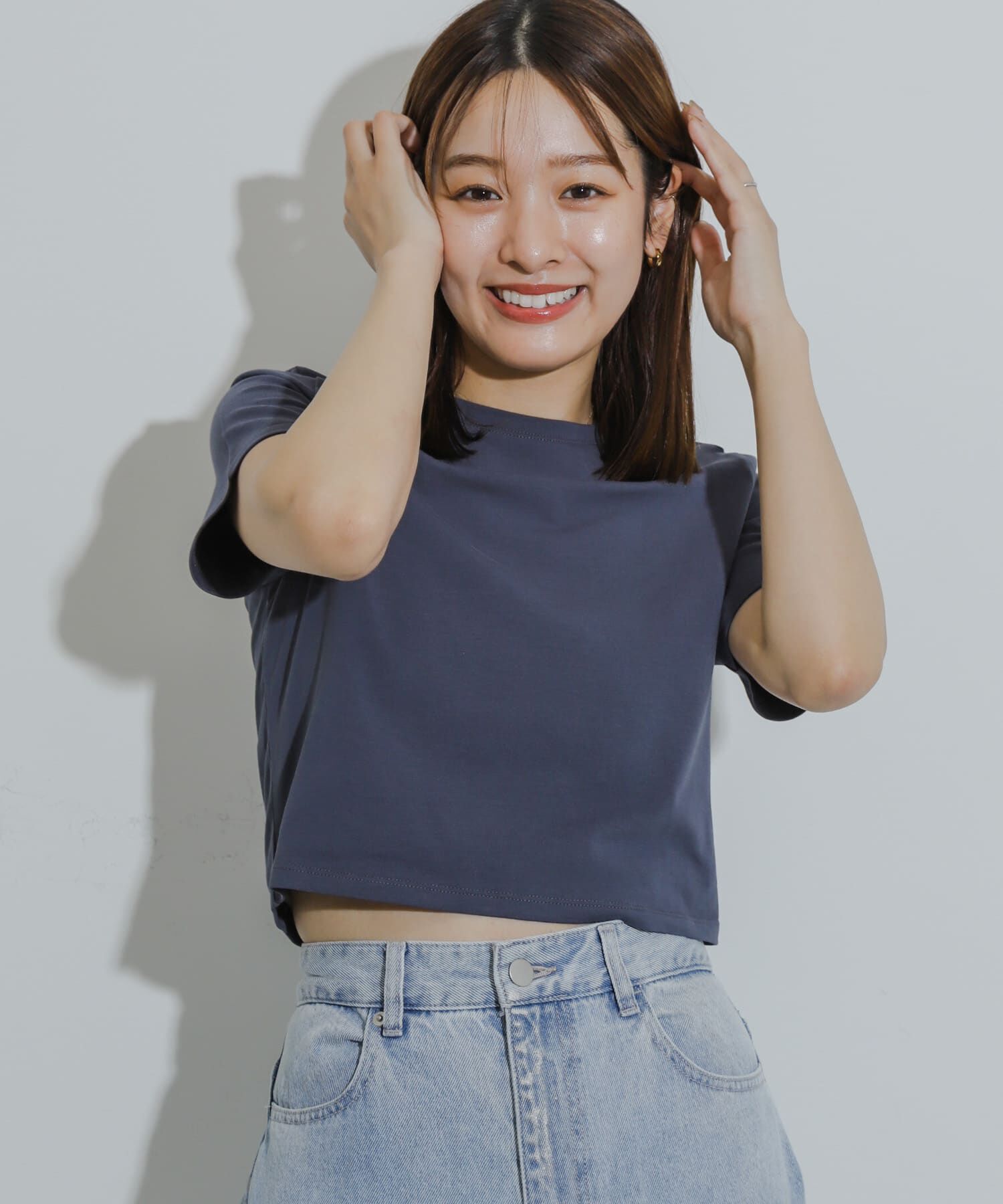 SENSE OF PLACE by URBAN RESEARCH「クロップドTシャツ(半袖)」|Tシャツ・カットソー|