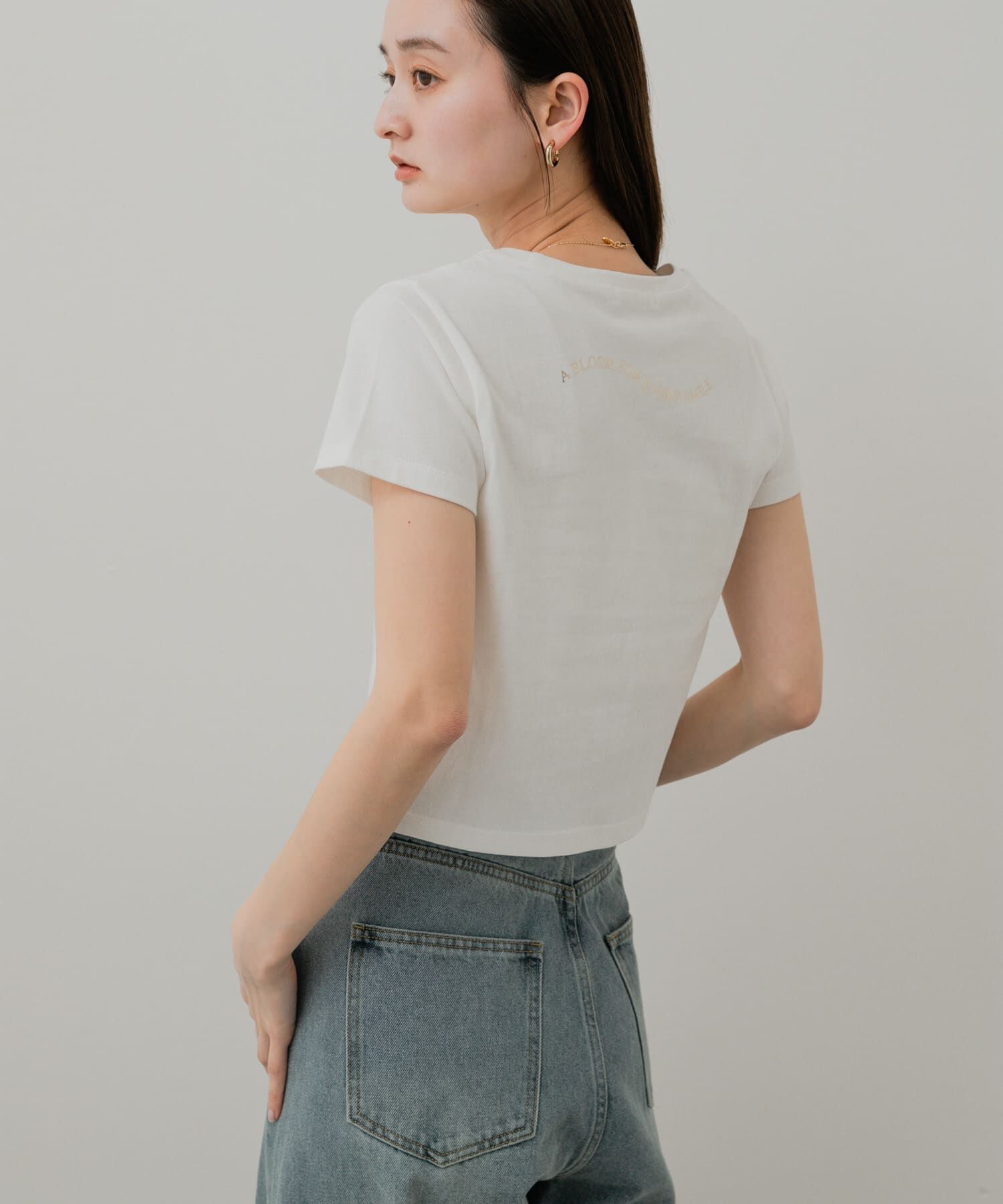 SENSE OF PLACE by URBAN RESEARCH「クロップドグラフィックTシャツ(半袖)」|Tシャツ・カットソー|