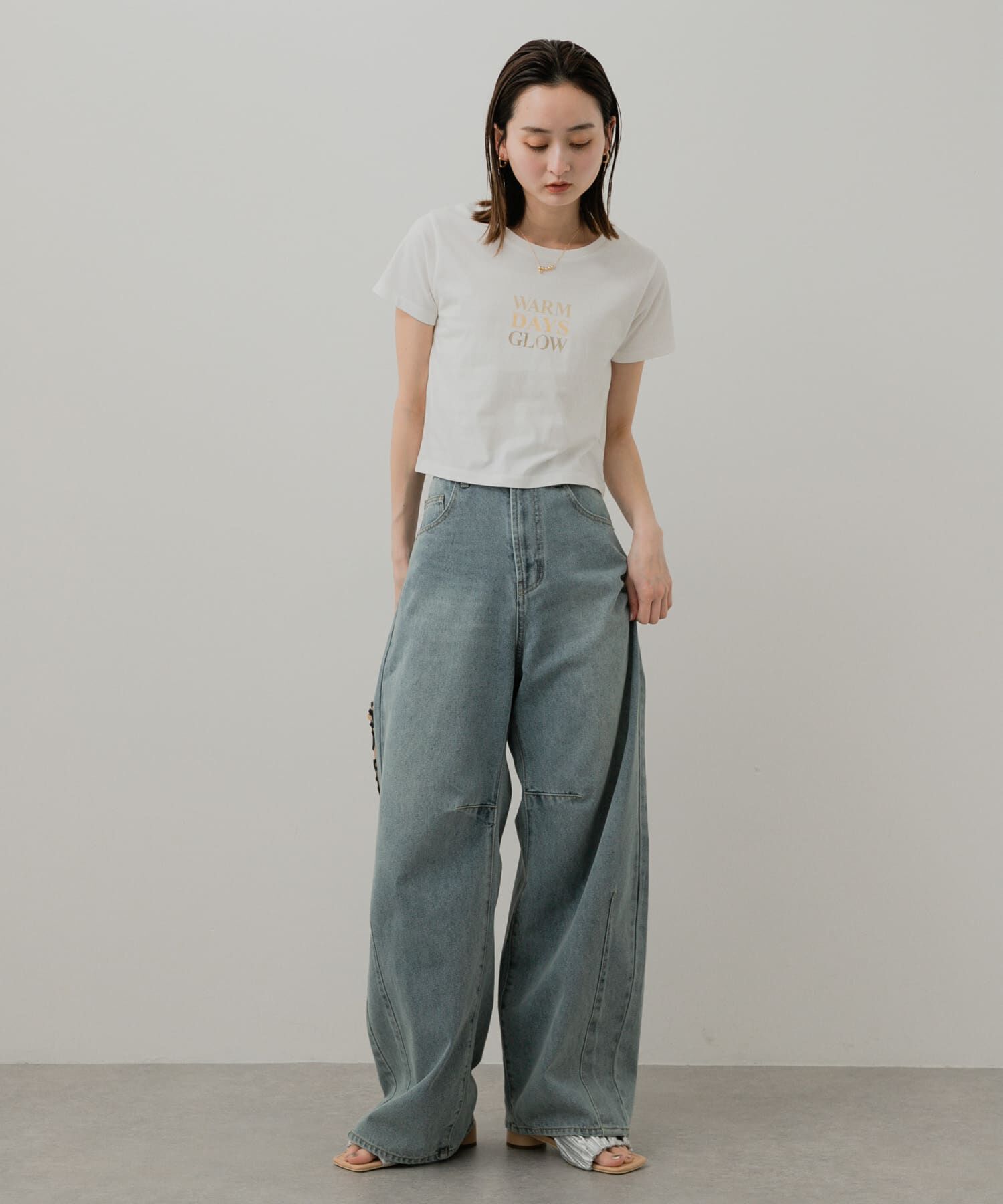 SENSE OF PLACE by URBAN RESEARCH「クロップドグラフィックTシャツ(半袖)」|Tシャツ・カットソー|