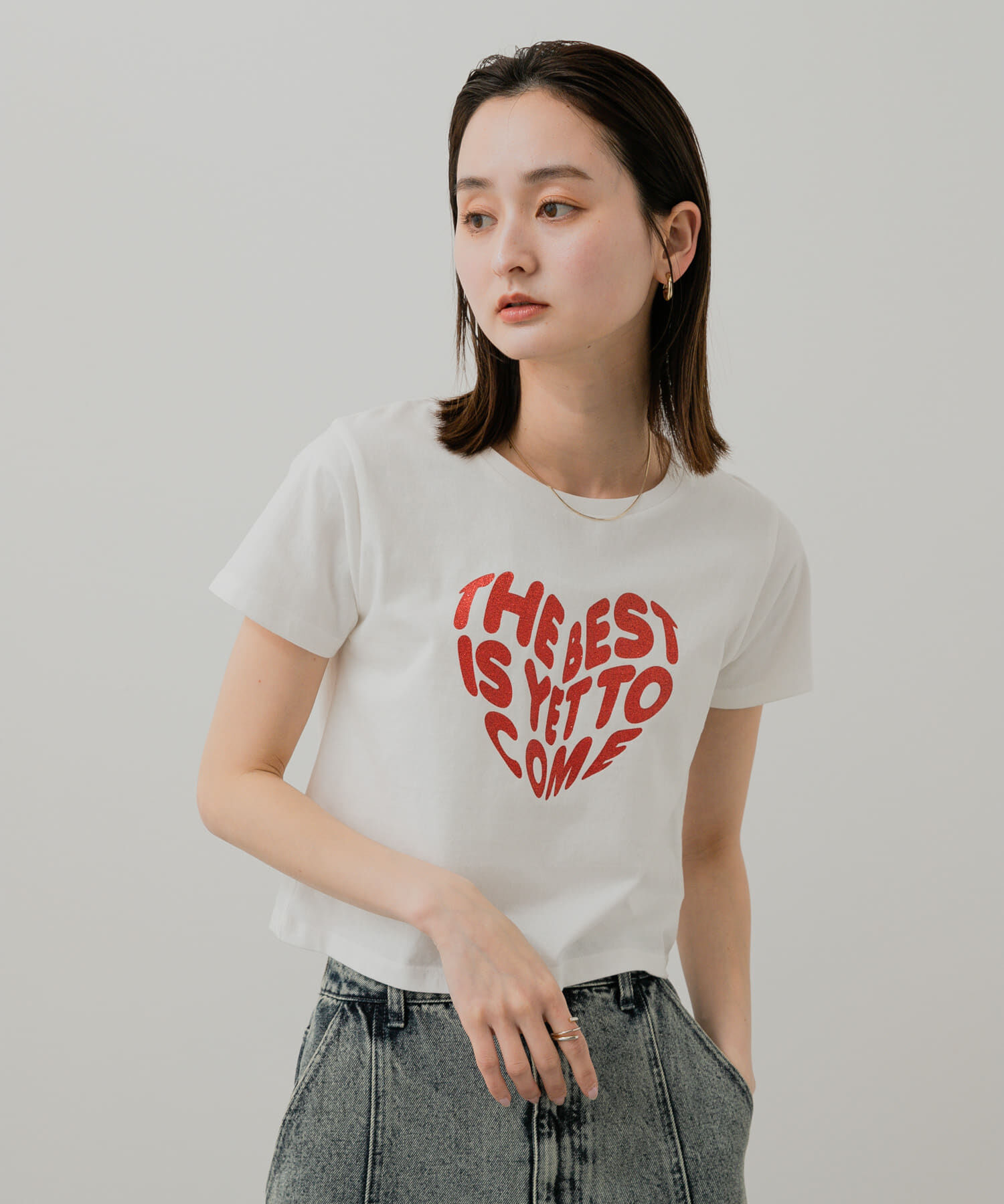 SENSE OF PLACE by URBAN RESEARCH「クロップドグラフィックTシャツ(半袖)」|Tシャツ・カットソー|
