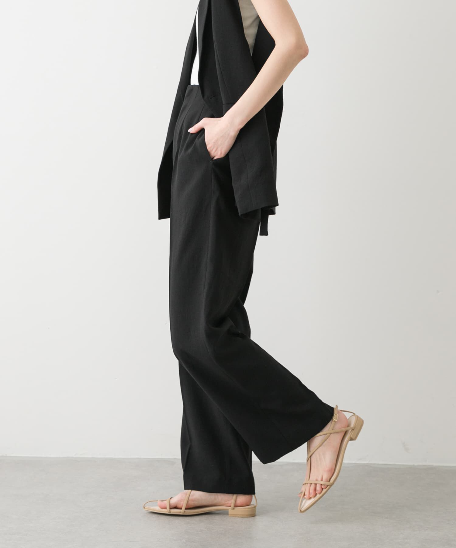 SENSE OF PLACE by URBAN RESEARCH「『UR TECH DRYLUXE』リネンライクワイドパンツ」|その他|