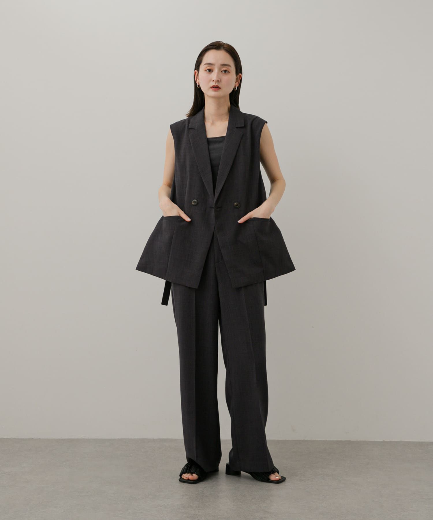 SENSE OF PLACE by URBAN RESEARCH「『UR TECH DRYLUXE』リネンライクワイドパンツ」|その他|
