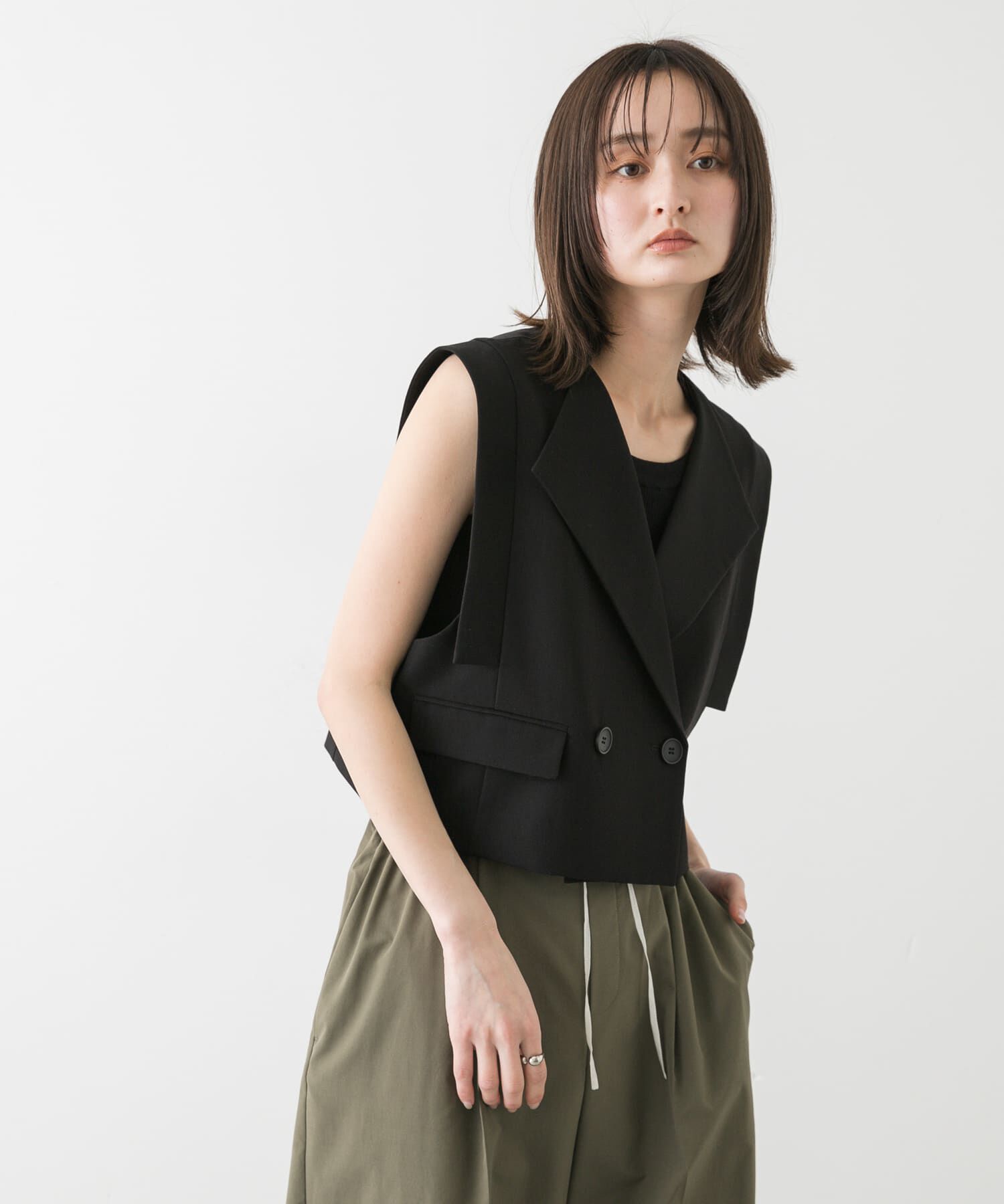 SENSE OF PLACE by URBAN RESEARCH「テーラードクロップドジレ」|ベスト・ジレ|