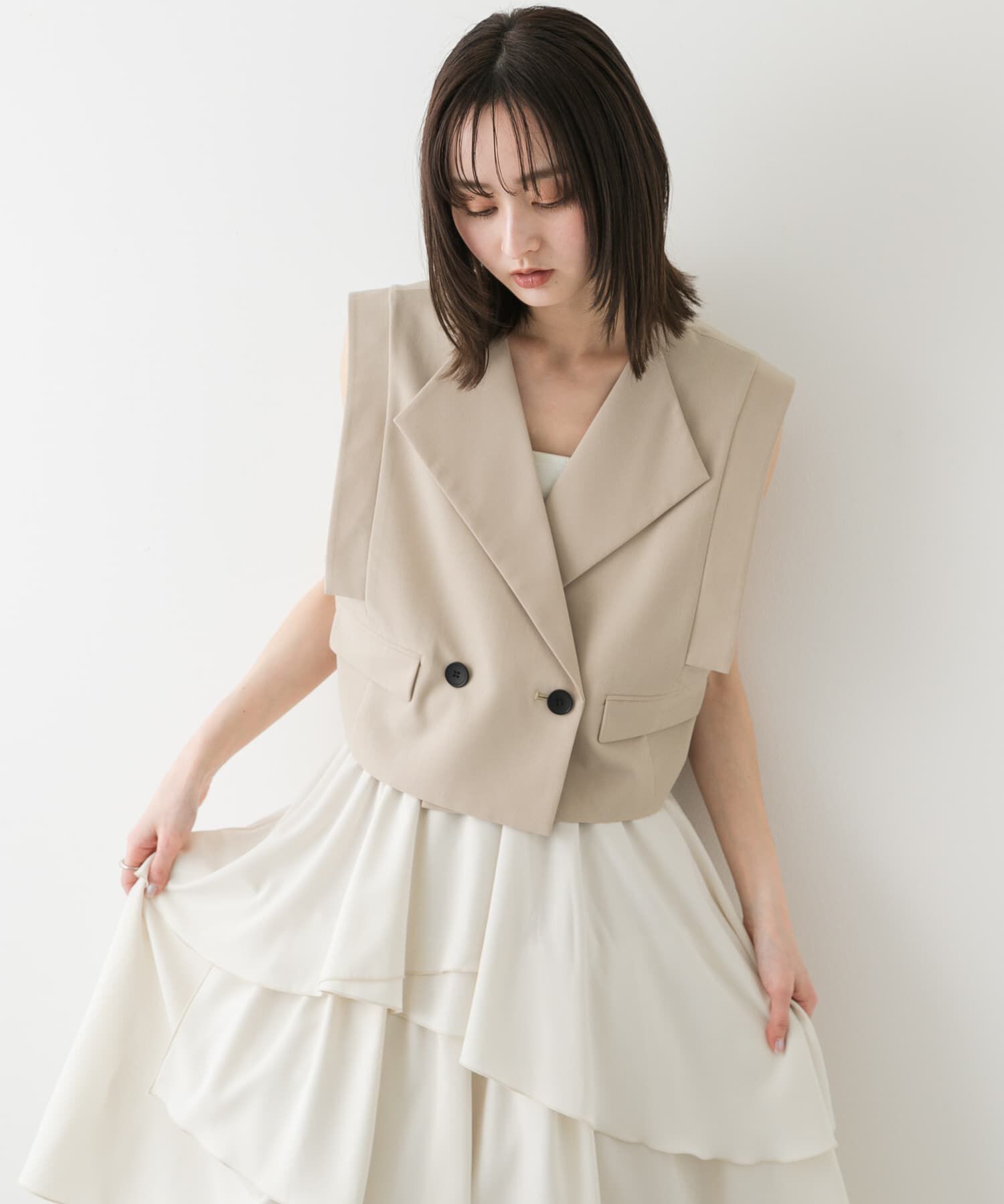 SENSE OF PLACE by URBAN RESEARCH「テーラードクロップドジレ」|ベスト・ジレ|