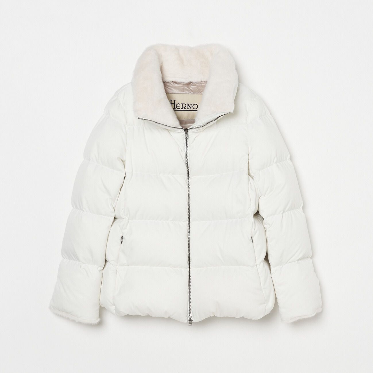  「HERNO FAKEFUR COLLAR COAT」|ダウン|ホワイト