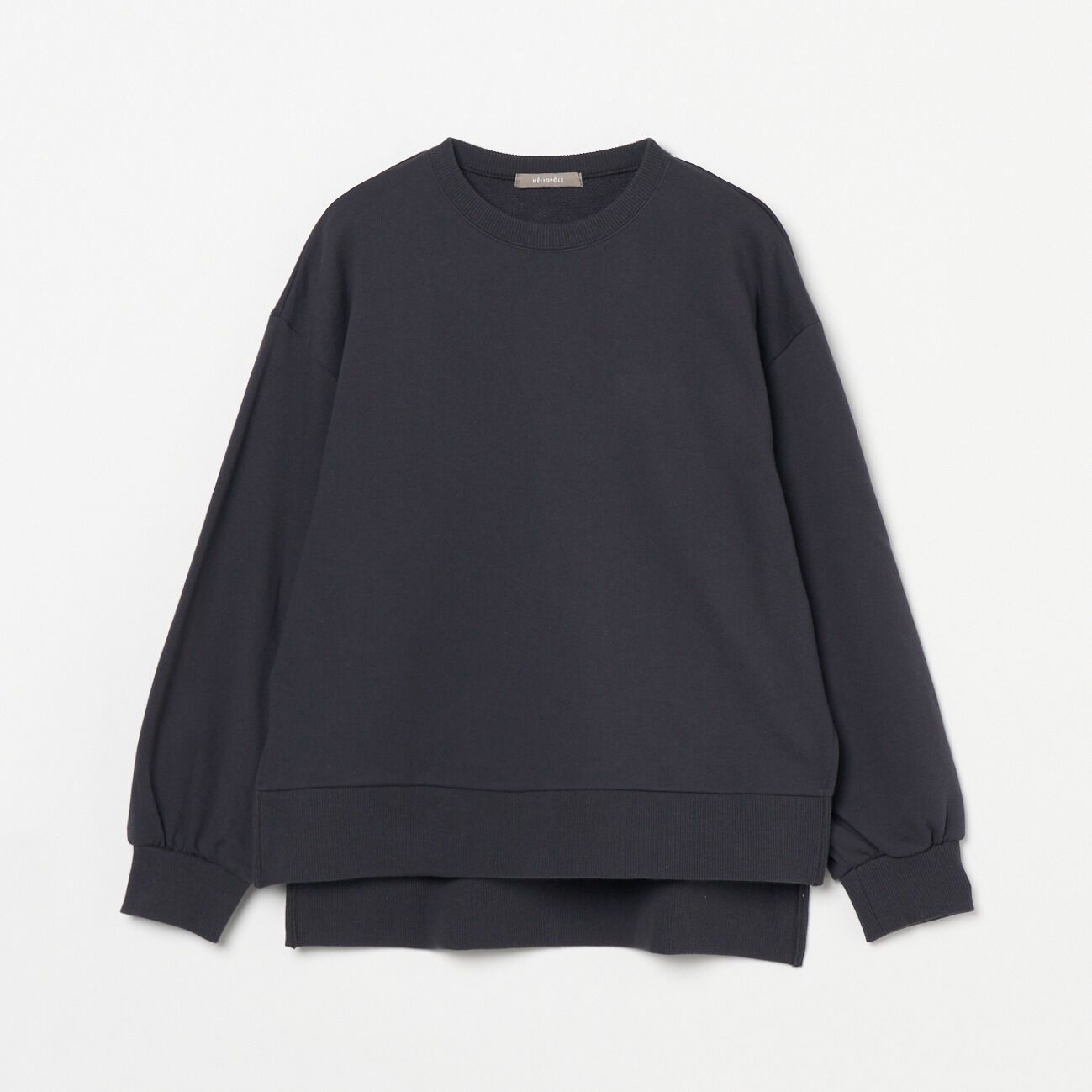HELIOPOLE「HELIOPOLE SIDE SLIT SWEAT SHIRT」|Tシャツ・カットソー|チャコールグレー