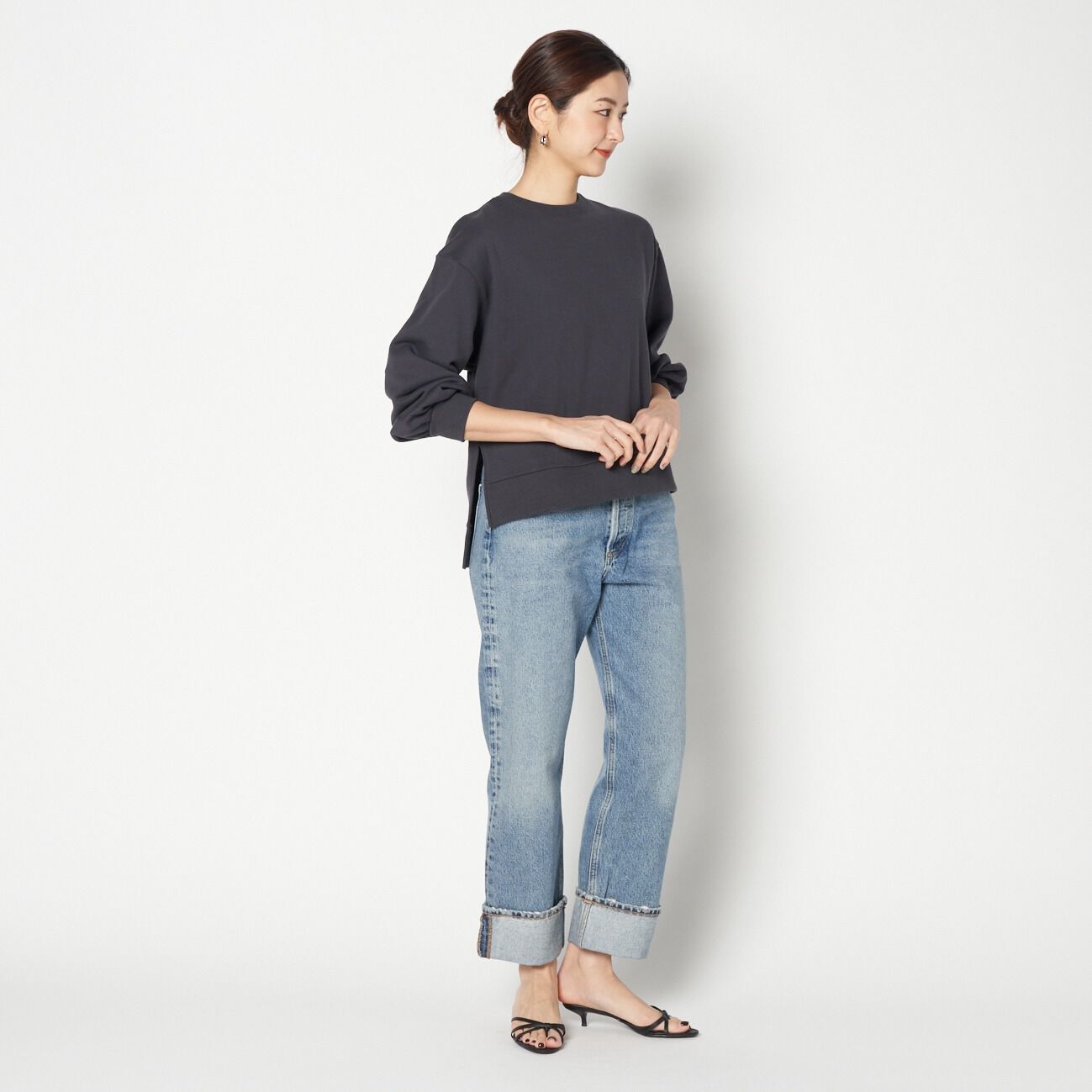 HELIOPOLE「HELIOPOLE SIDE SLIT SWEAT SHIRT」|Tシャツ・カットソー|