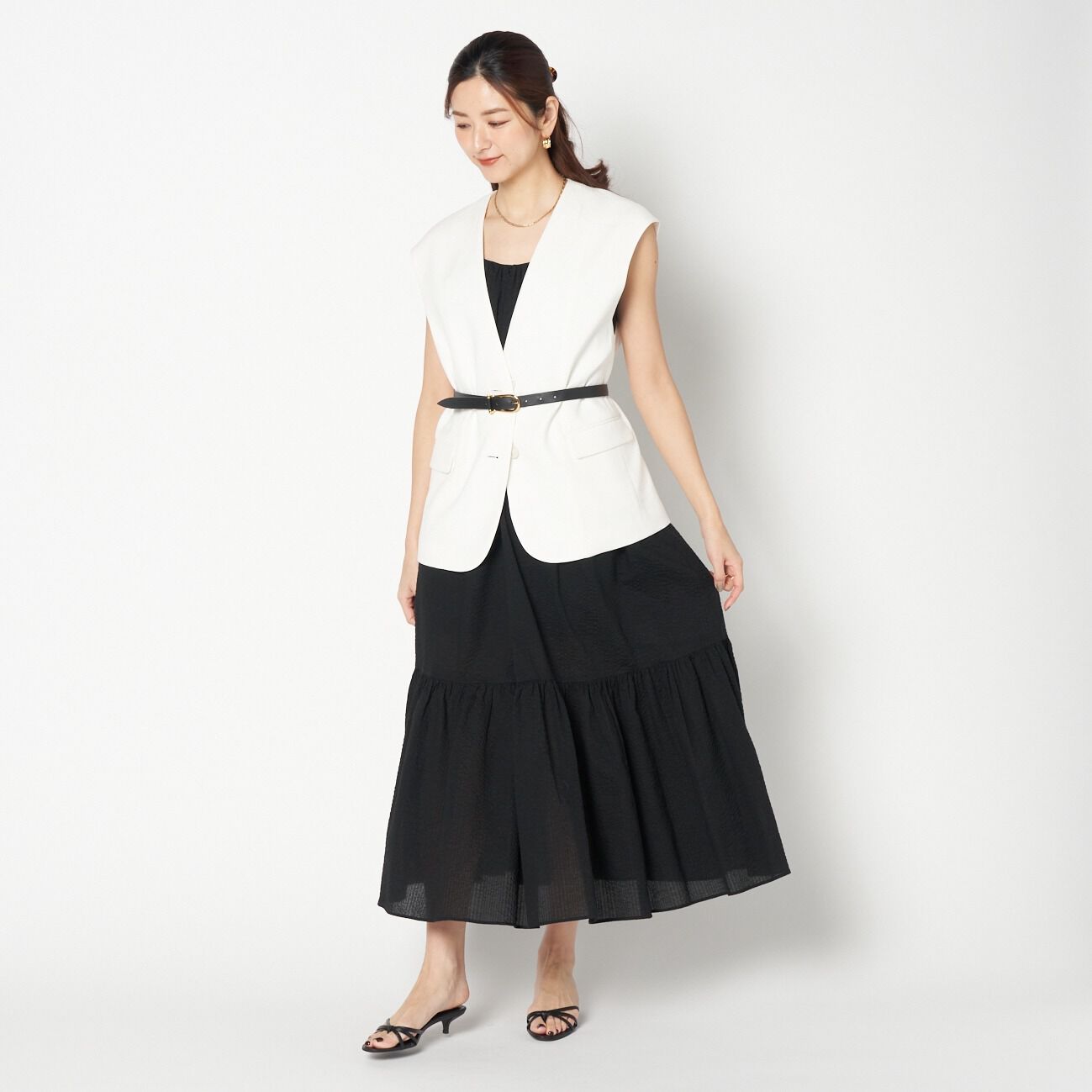 HELIOPOLE「HELIOPOLE SHEERSUCKER CAMI DRESS(SOLID)」|ワンピース|