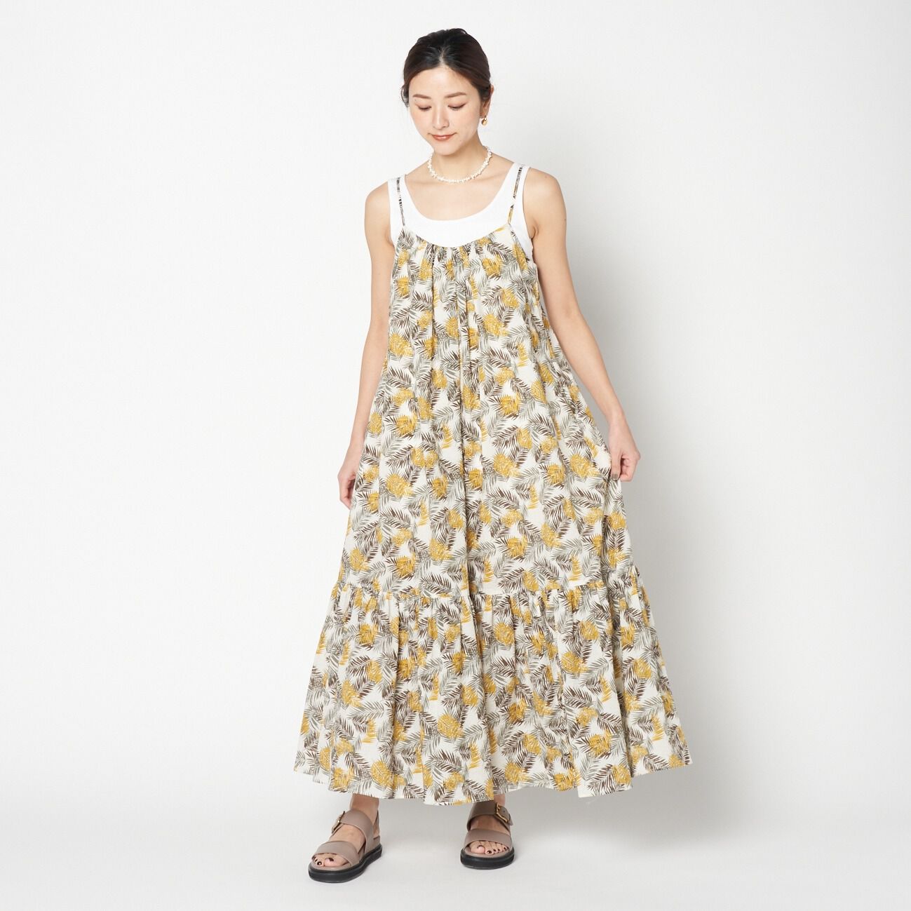 HELIOPOLE「HELIOPOLE SHEERSUCKER CAMI DRESS(PRINT)」|ワンピース|